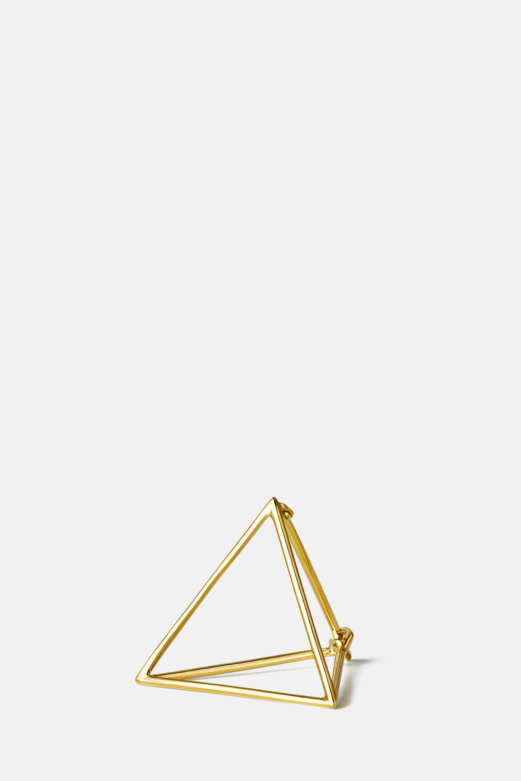 Gold 3D Triangle Earring 20