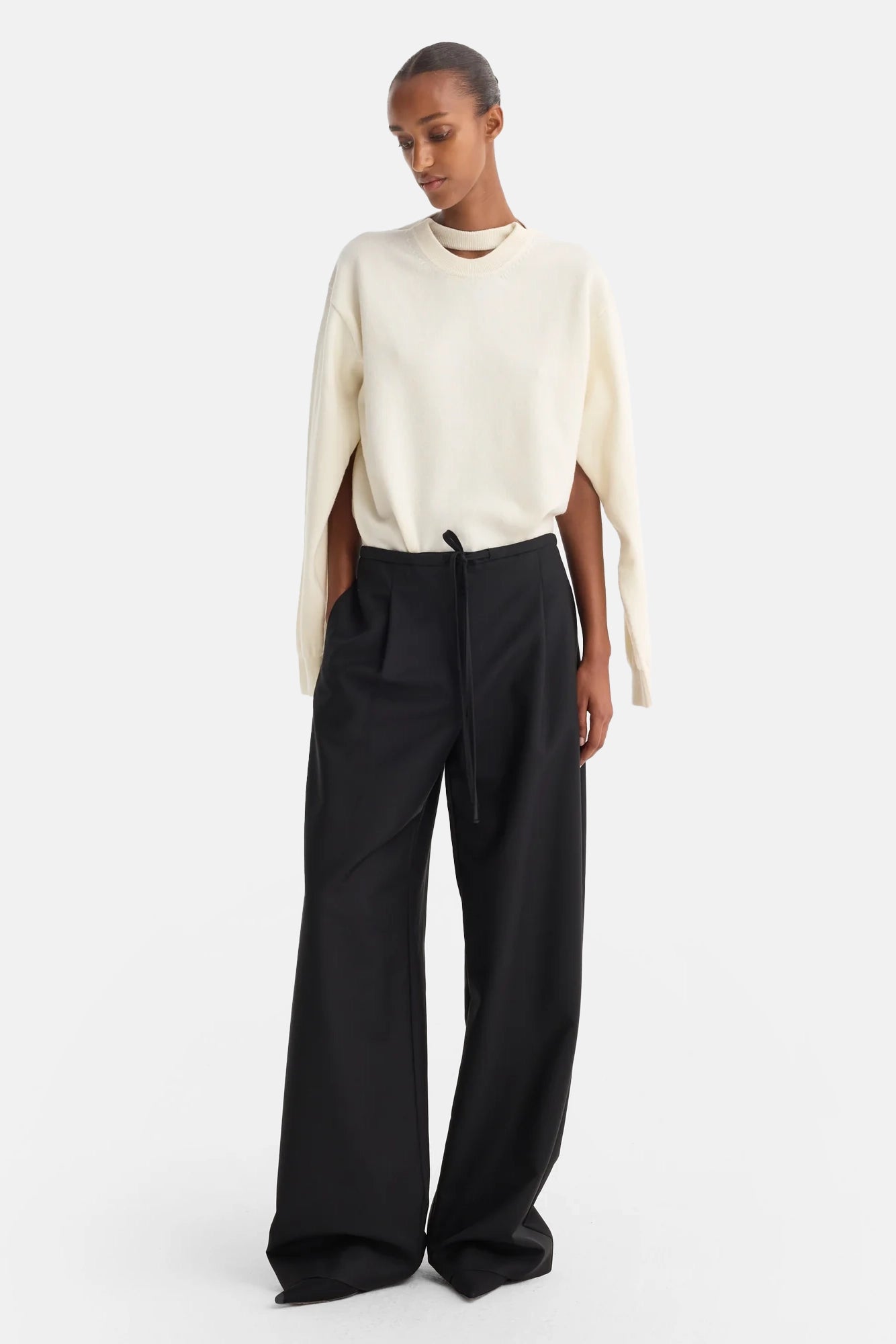 Relax Drawstring Satin Pants