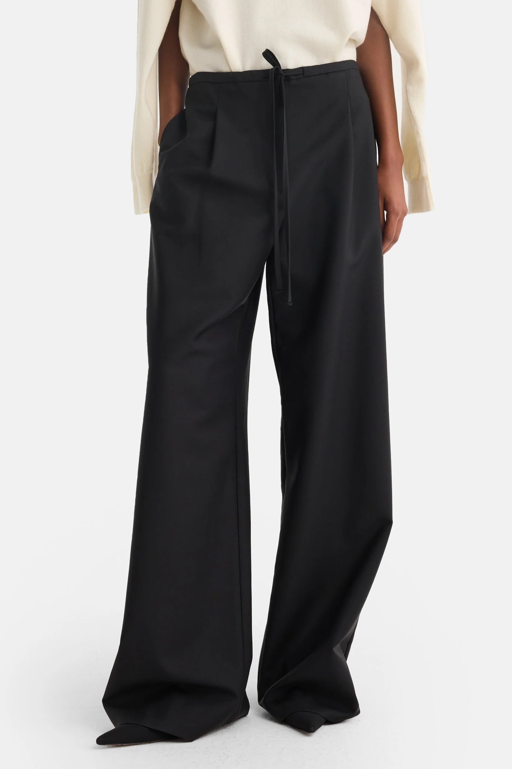 Relax Drawstring Satin Pants