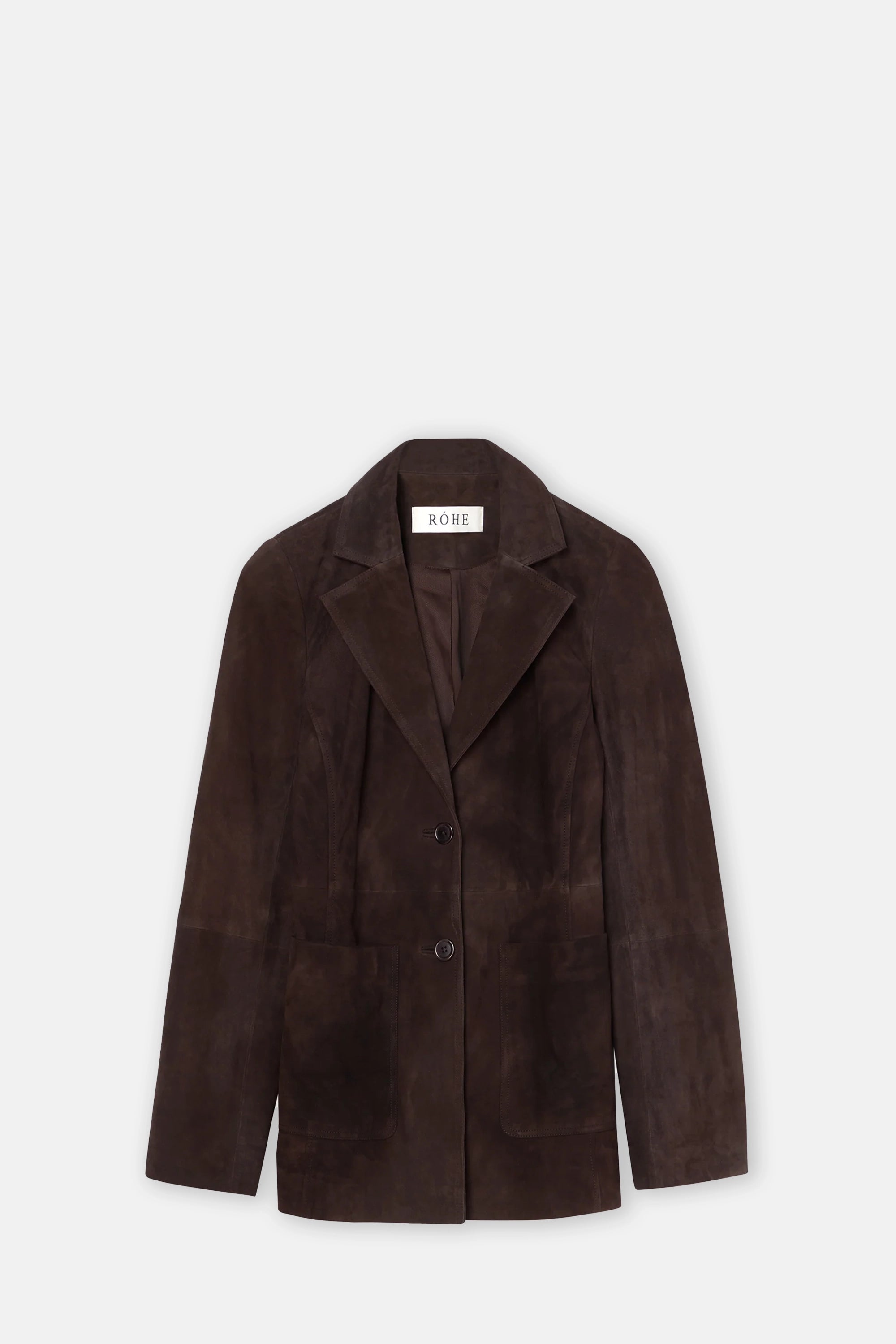 Dark Chocolate Suede Cinched Blazer