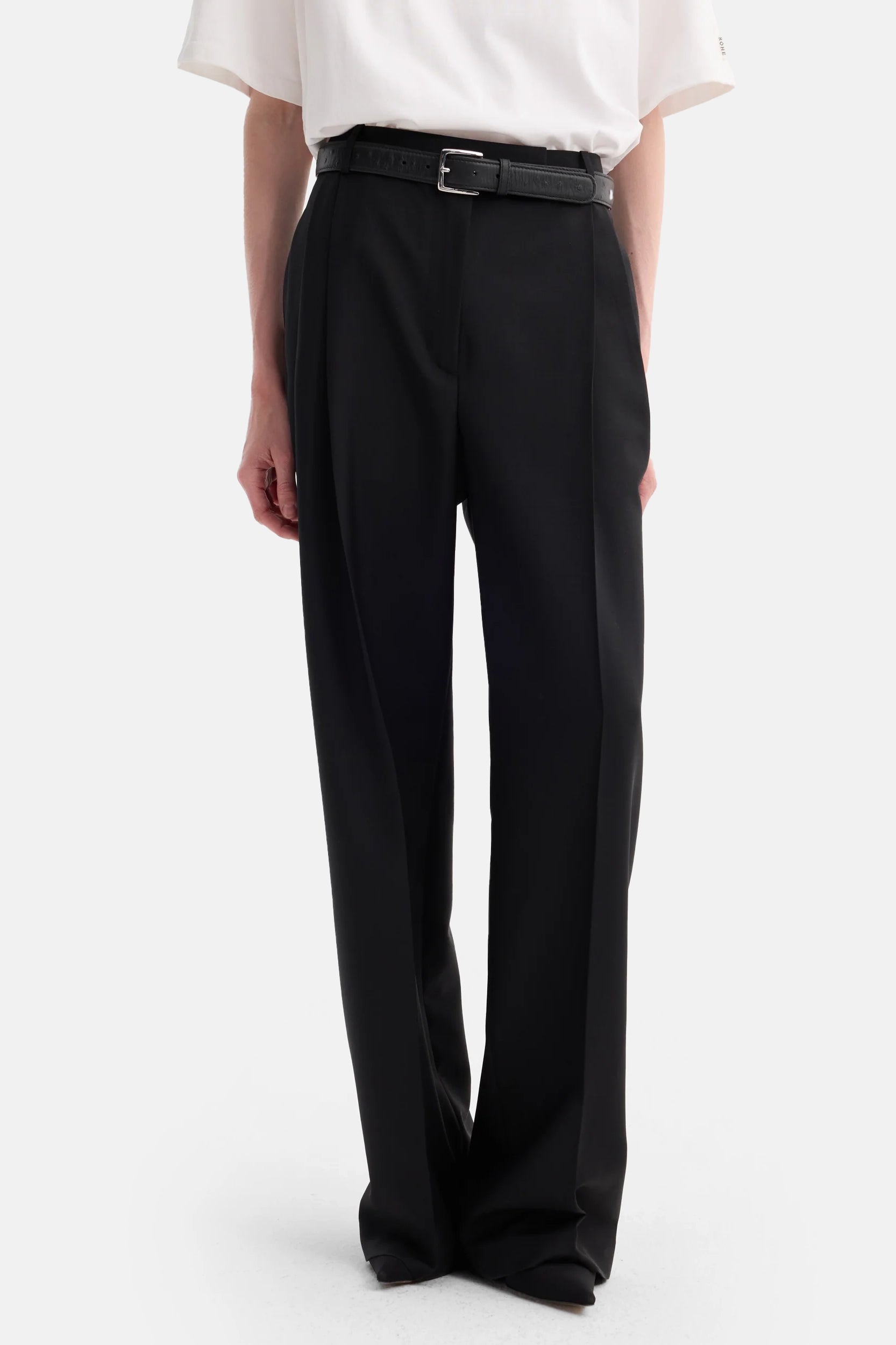 Mid Waist Tailored Trousers