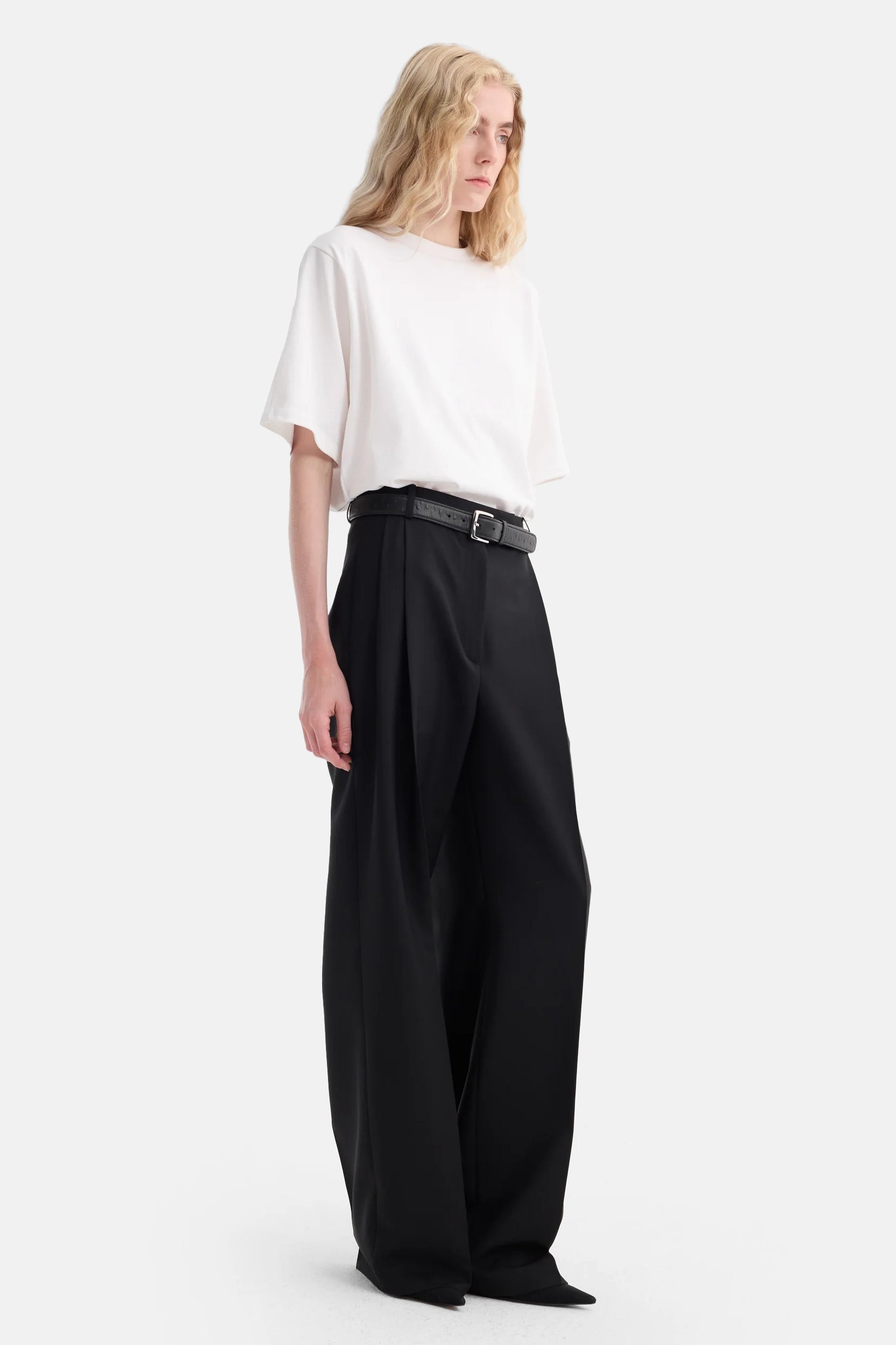 Mid Waist Tailored Trousers