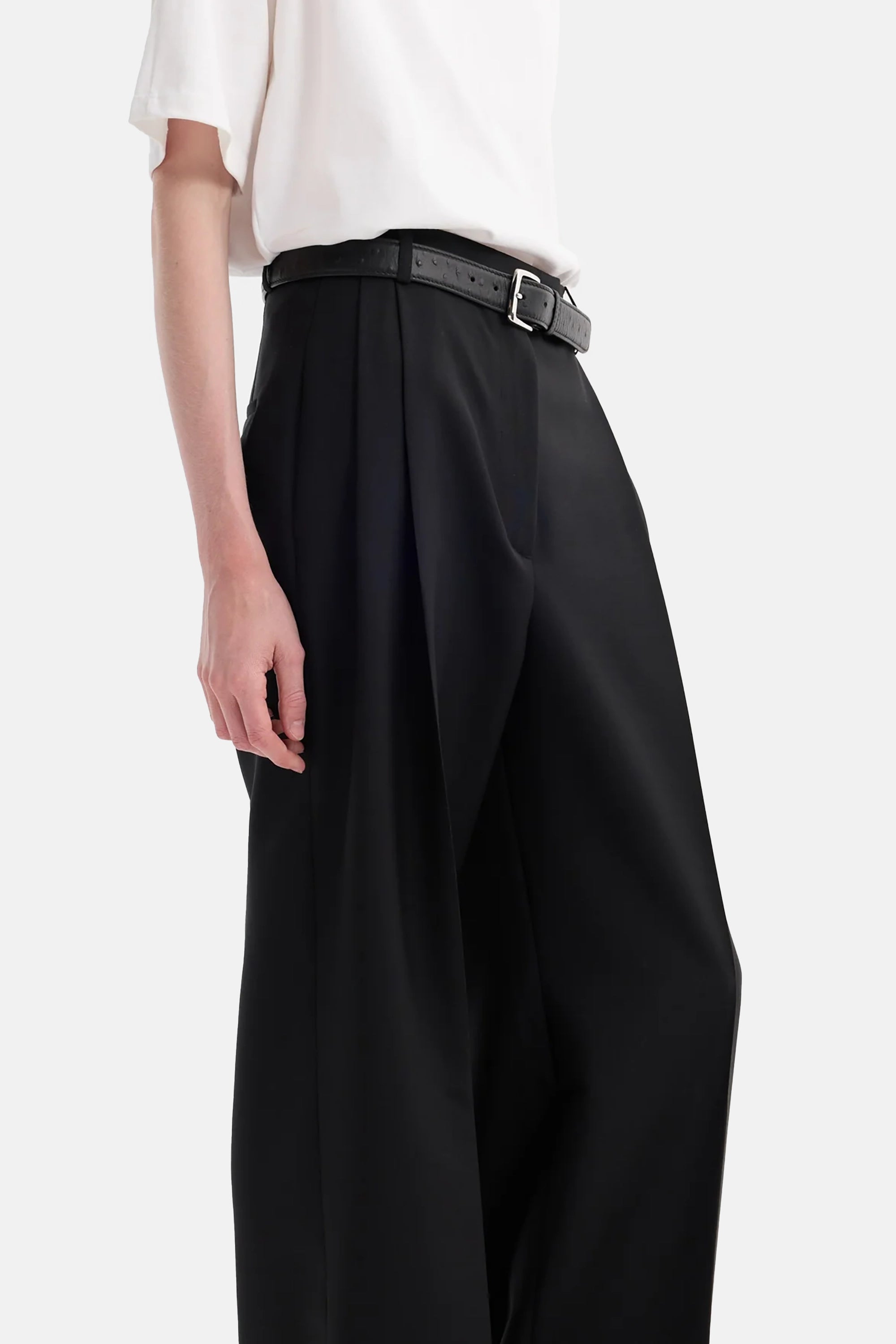 Mid Waist Tailored Trousers