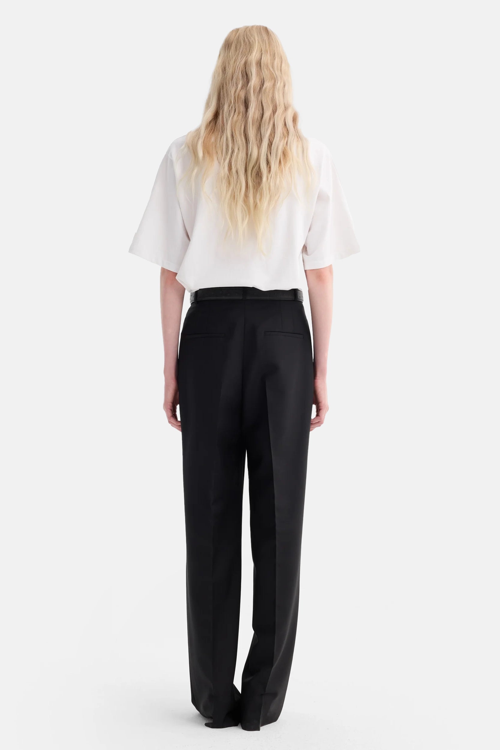 Mid Waist Tailored Trousers
