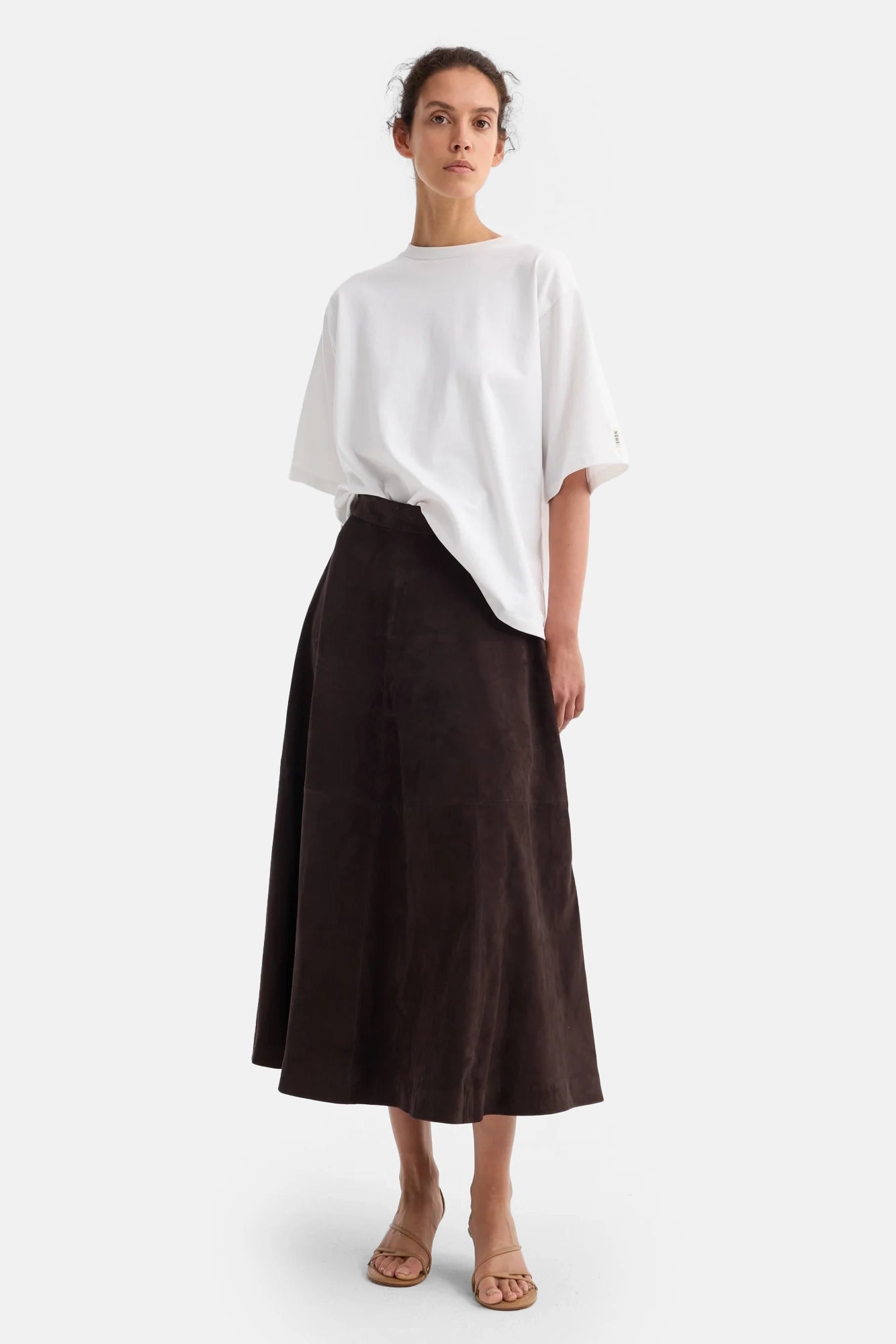 A Line Suede Skirt