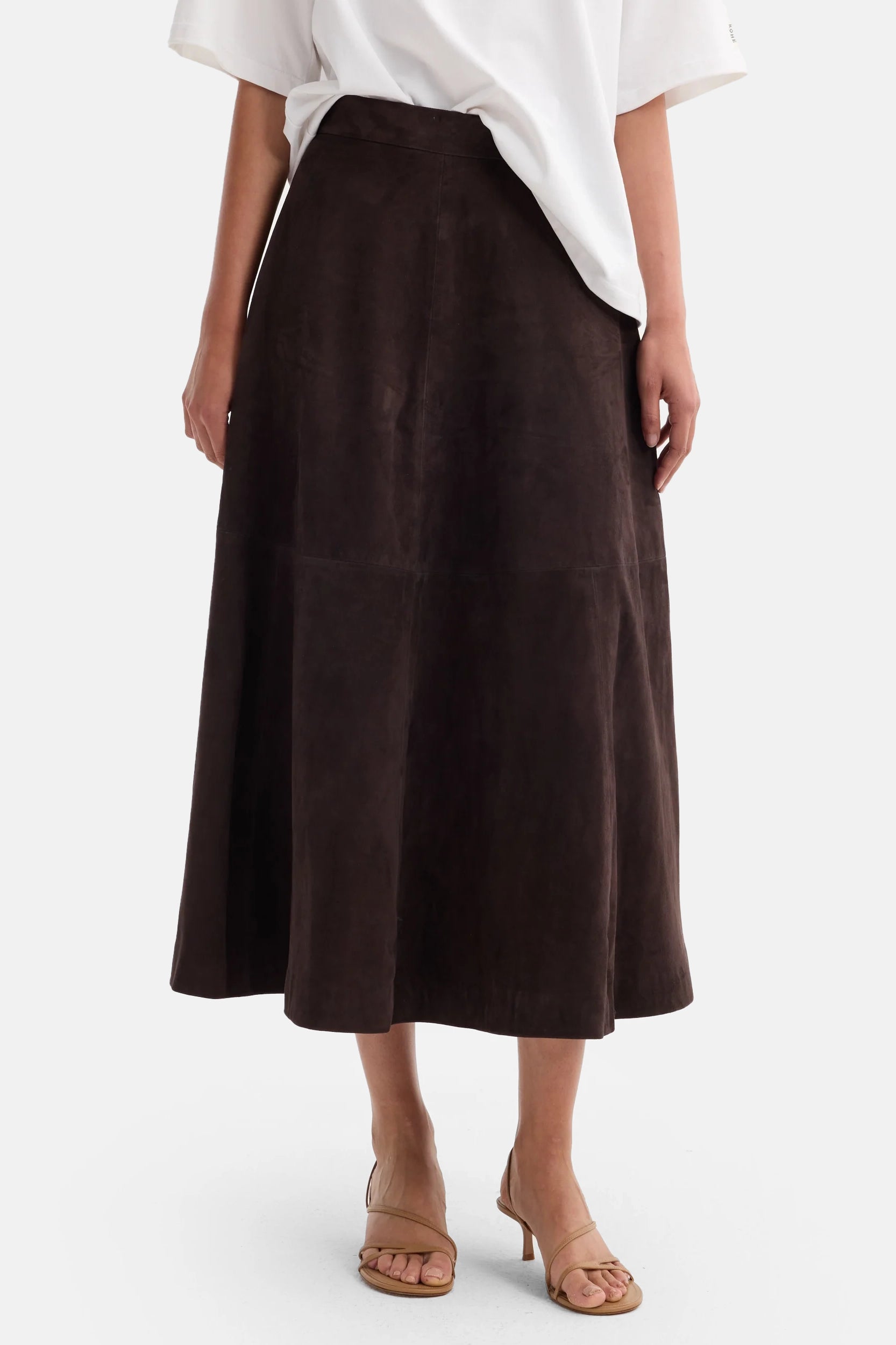 A Line Suede Skirt