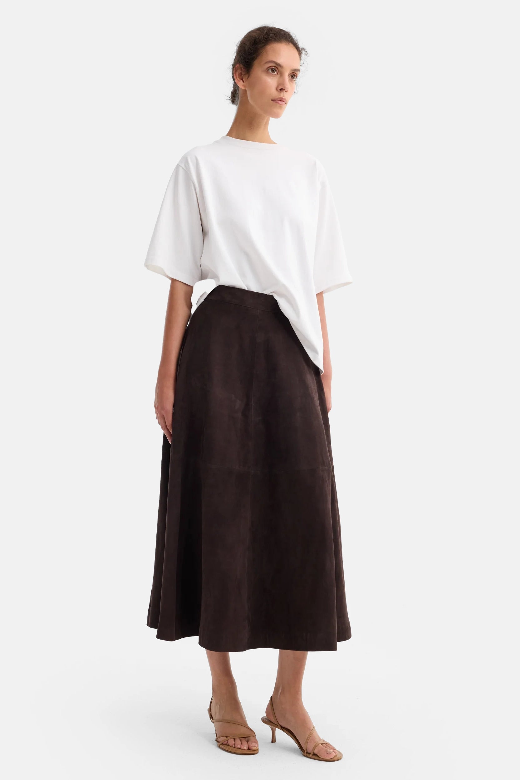A Line Suede Skirt