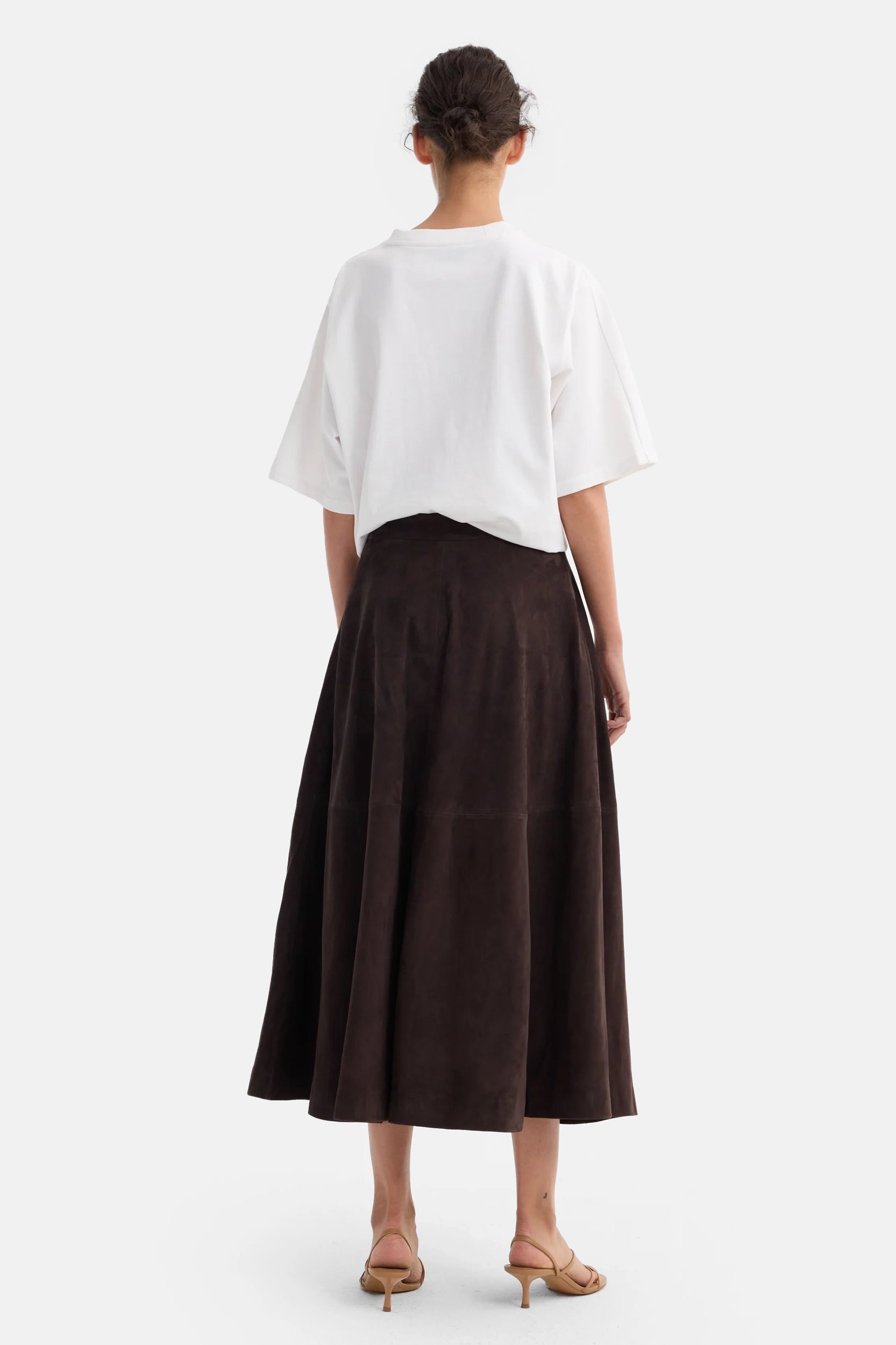 A Line Suede Skirt