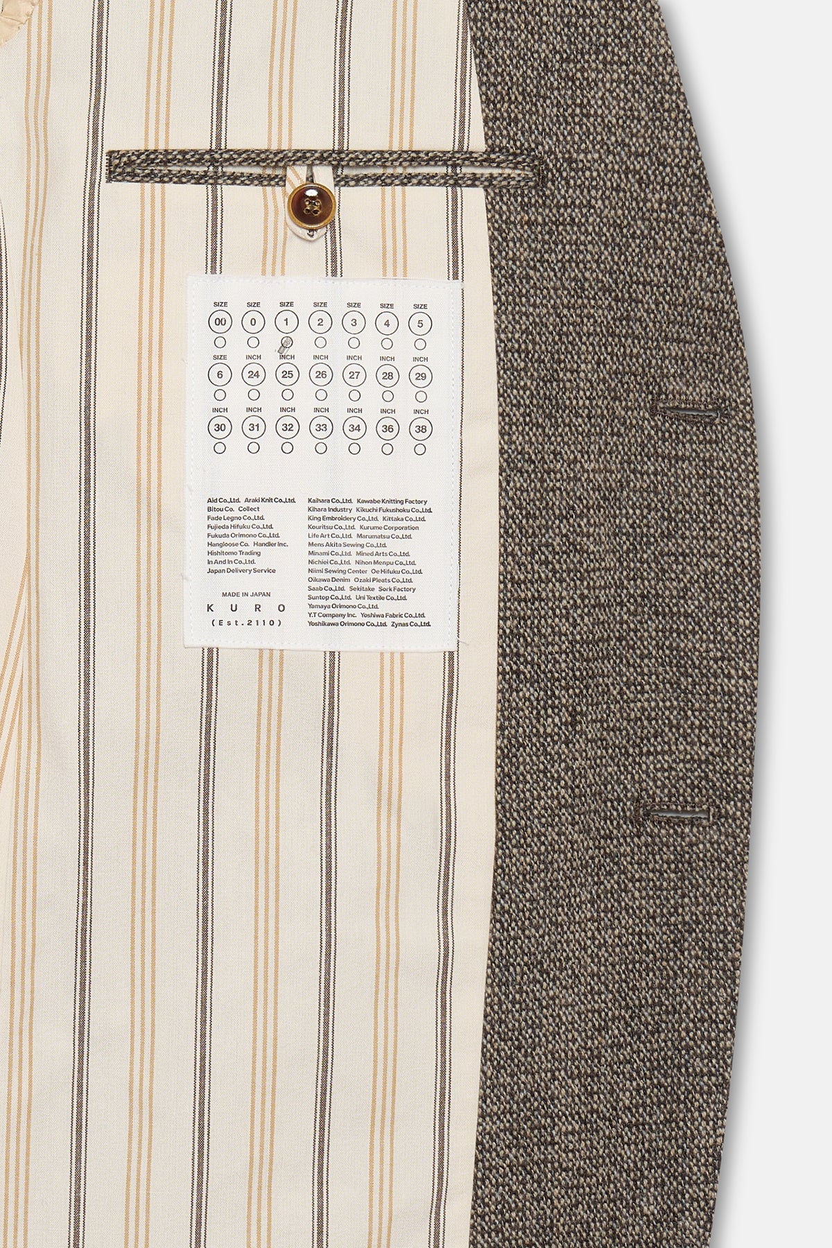 Washed Damage Tweed Tailored Jacket