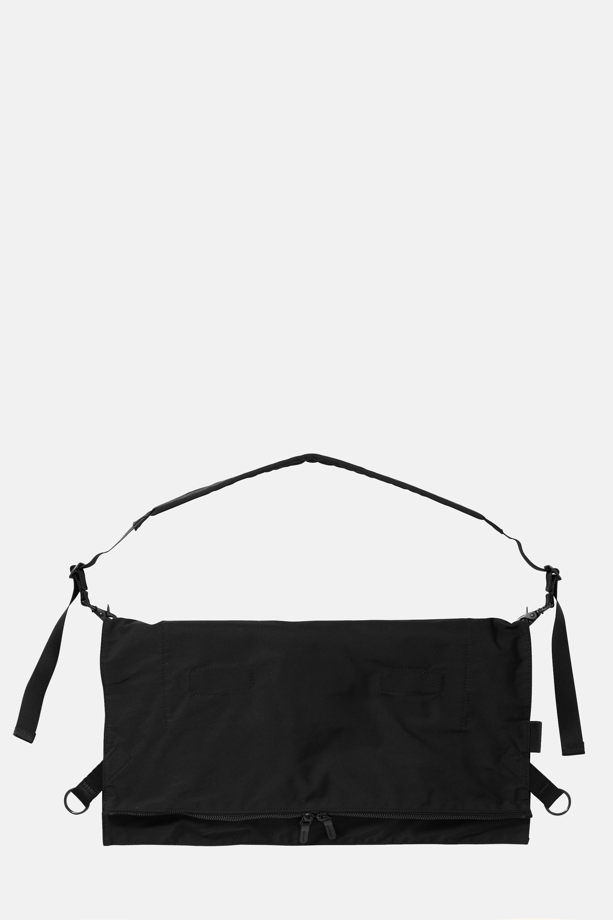 Black Gabardine Flat Shoulder L