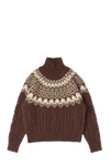 Brown Nordic Mohair Turtle Neck