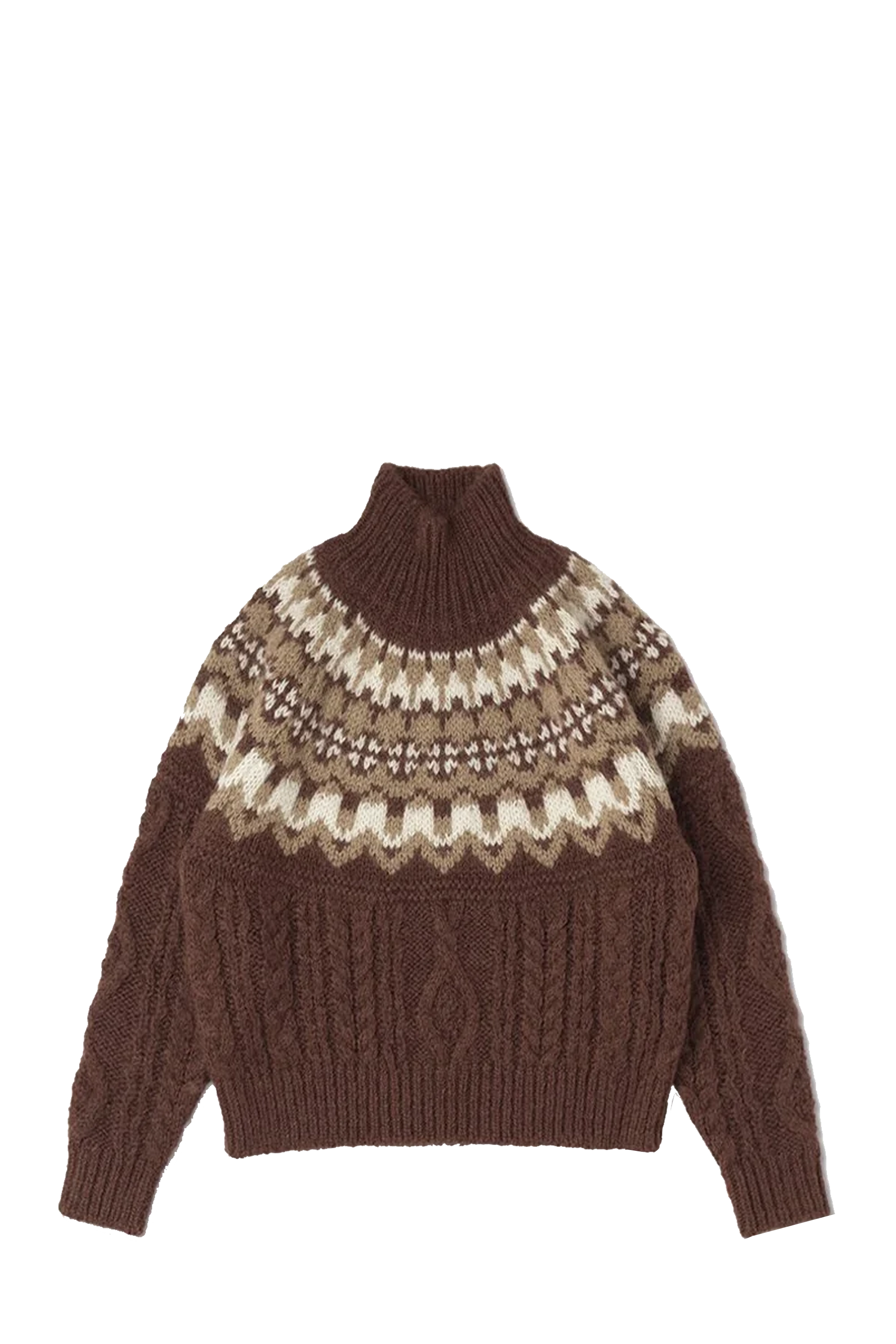 Brown Nordic Mohair Turtle Neck