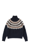 Navy Nordic Mohair Turtle Neck