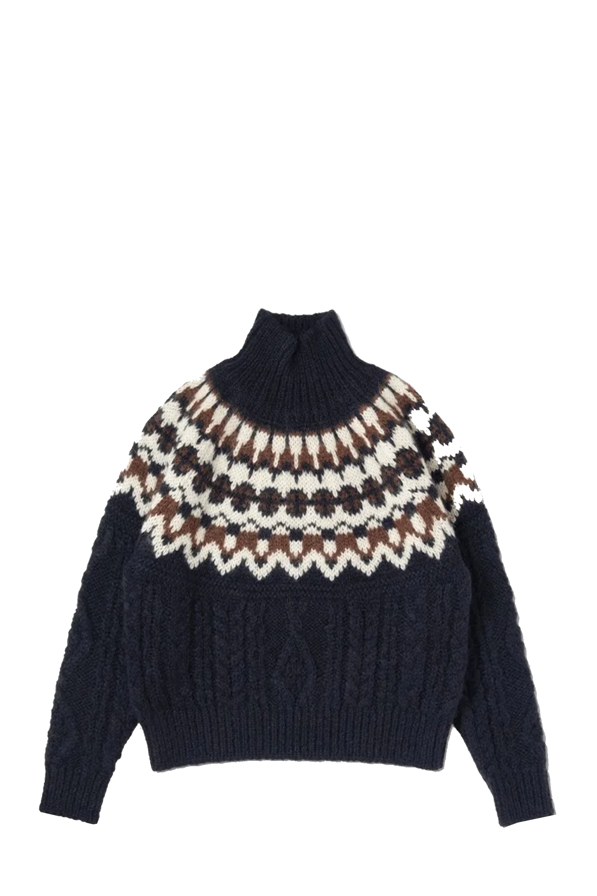 Navy Nordic Mohair Turtle Neck