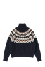 Navy Nordic Mohair Turtle Neck