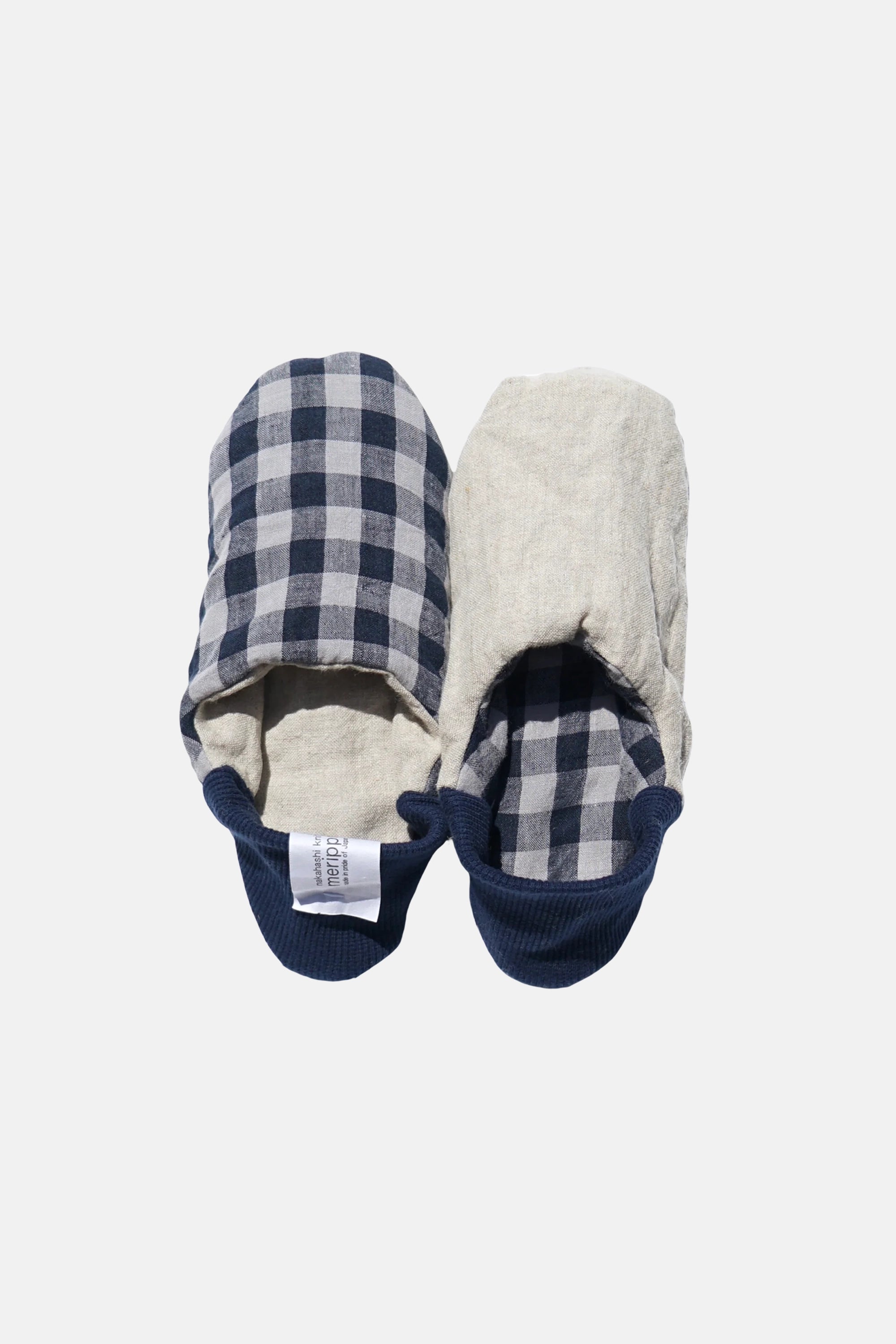 House Shoes Cozy Linen Gingham x Washed Linen