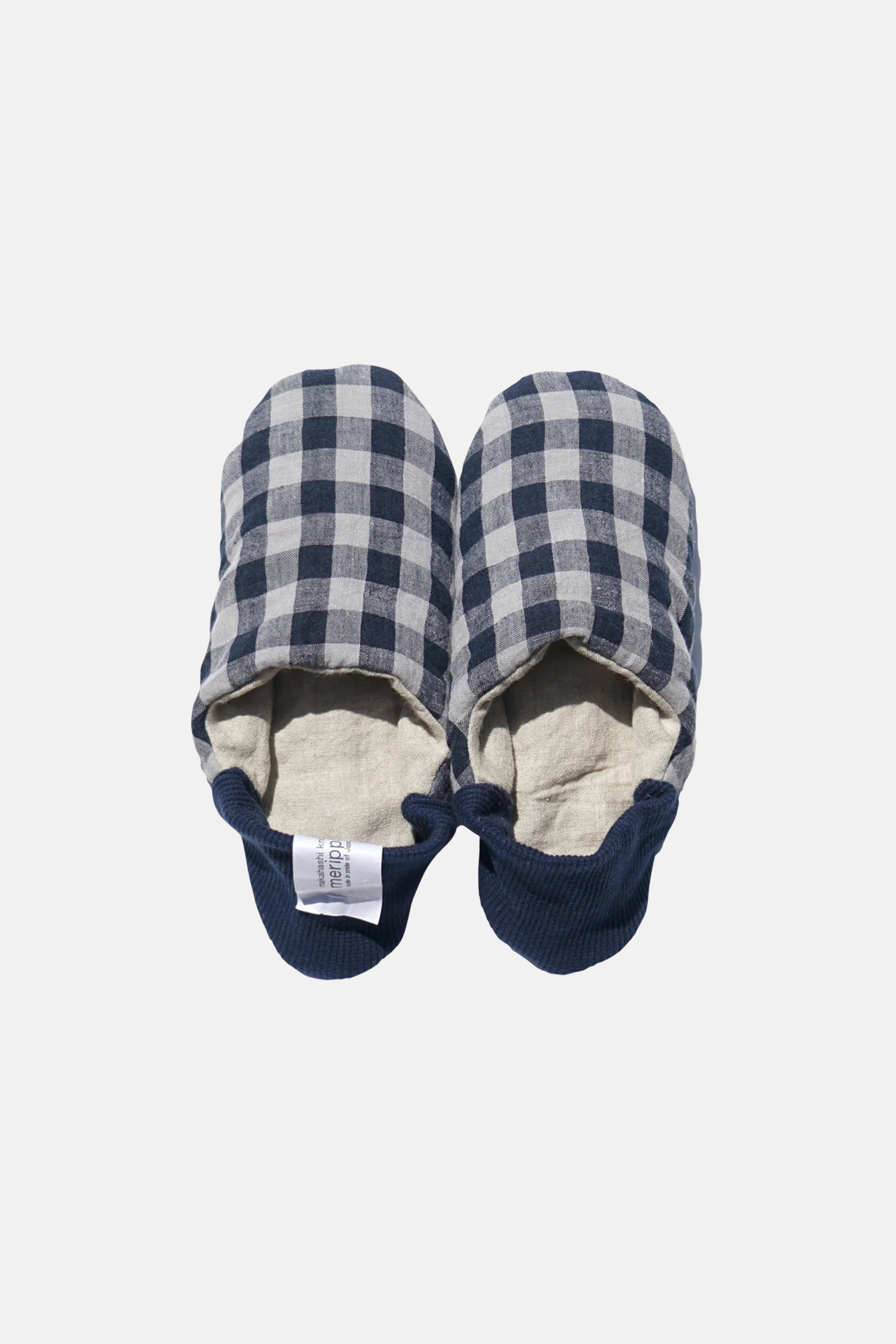 House Shoes Cozy Linen Gingham x Washed Linen