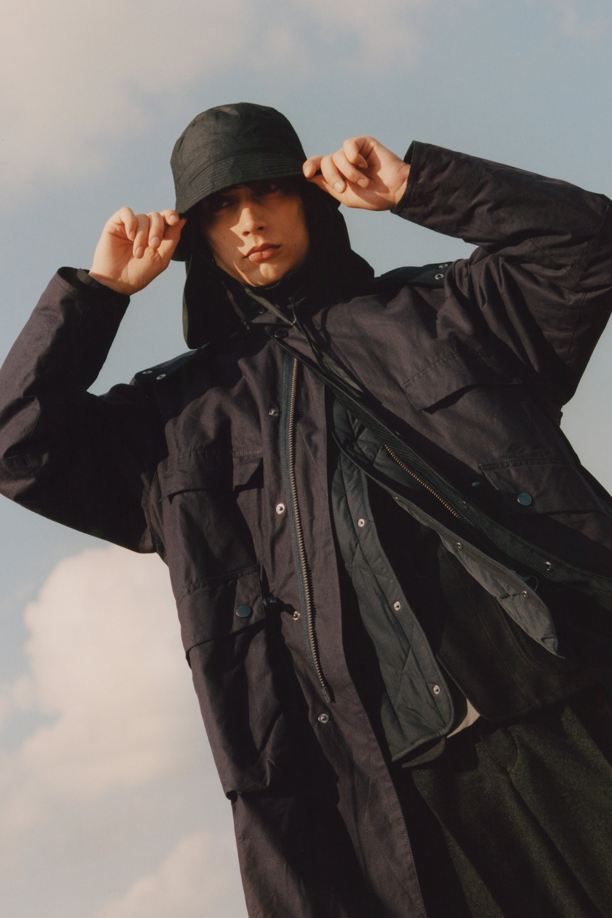 Dark Indigo Casual Field Coat