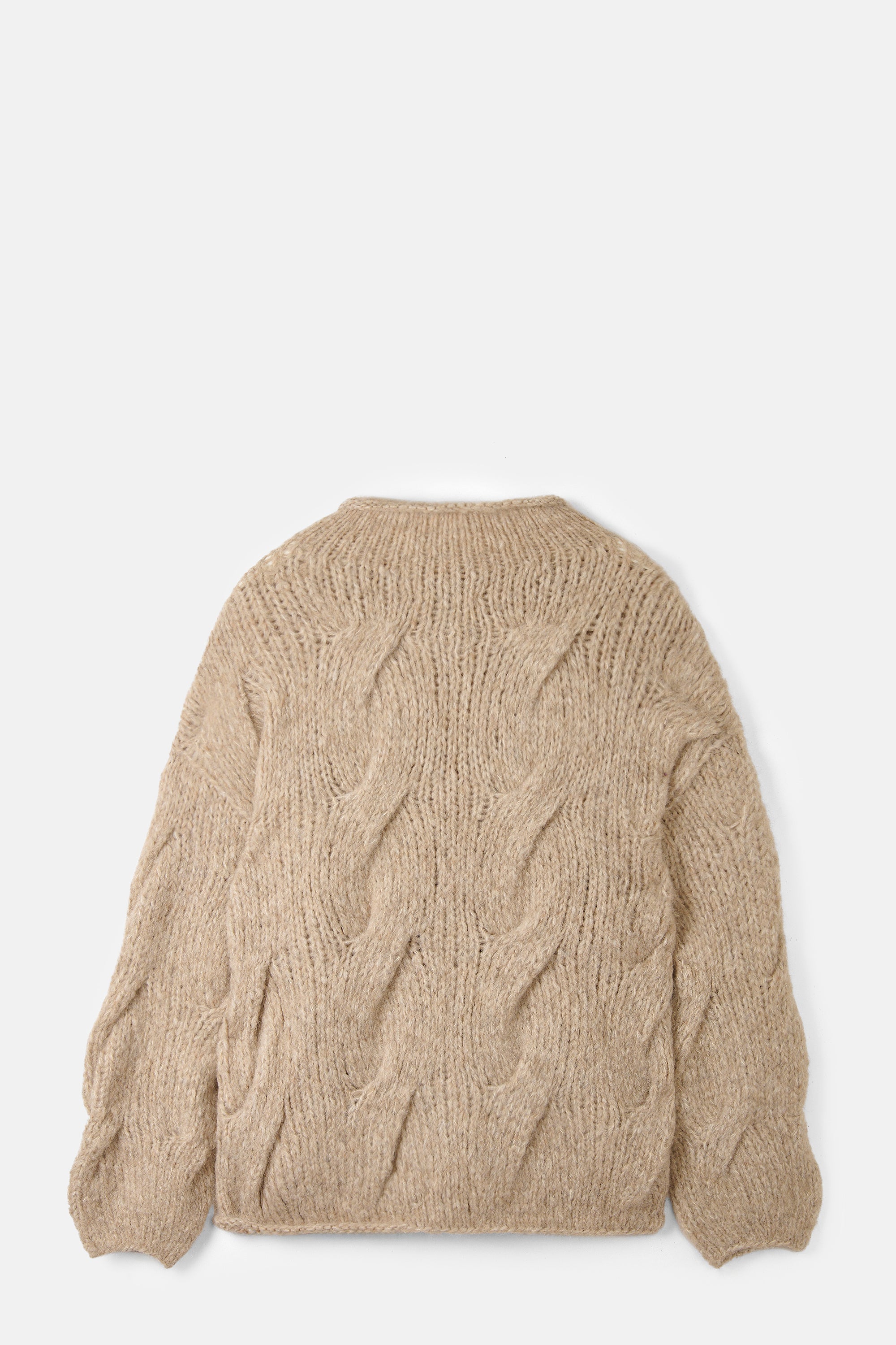 Husk Handknit Cable Rollneck