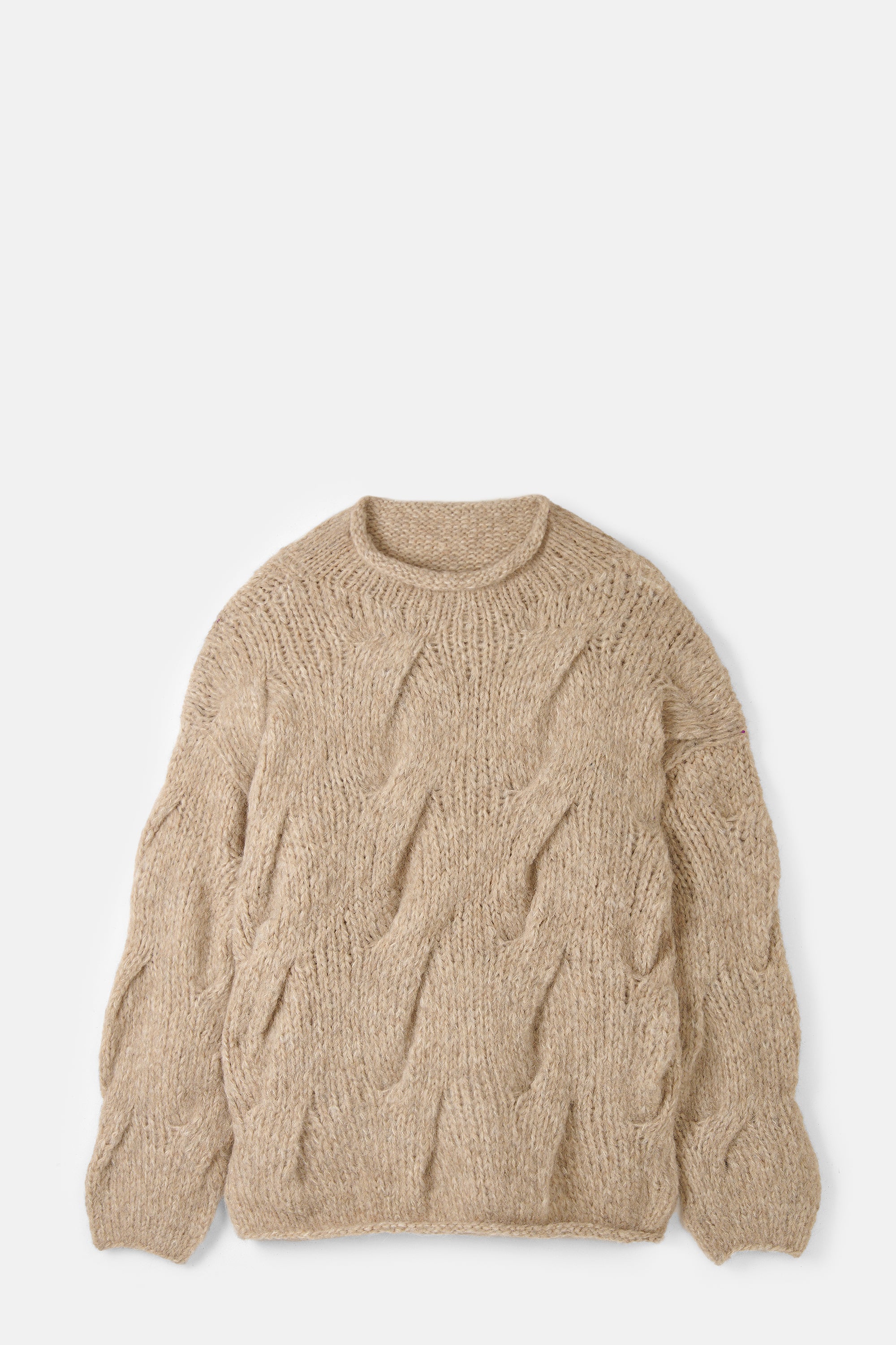 Husk Handknit Cable Rollneck
