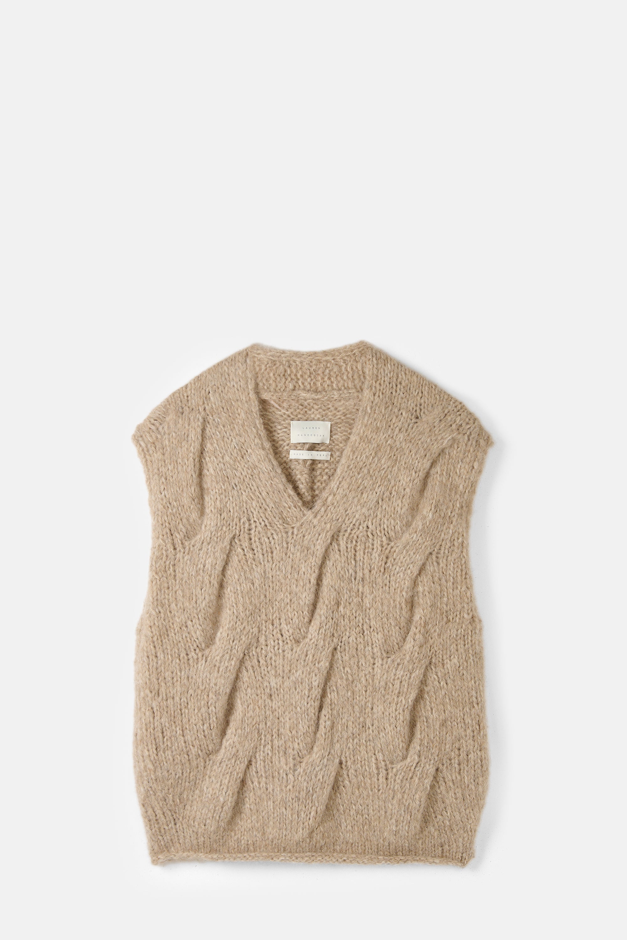 Husk Handknit Cable Vest