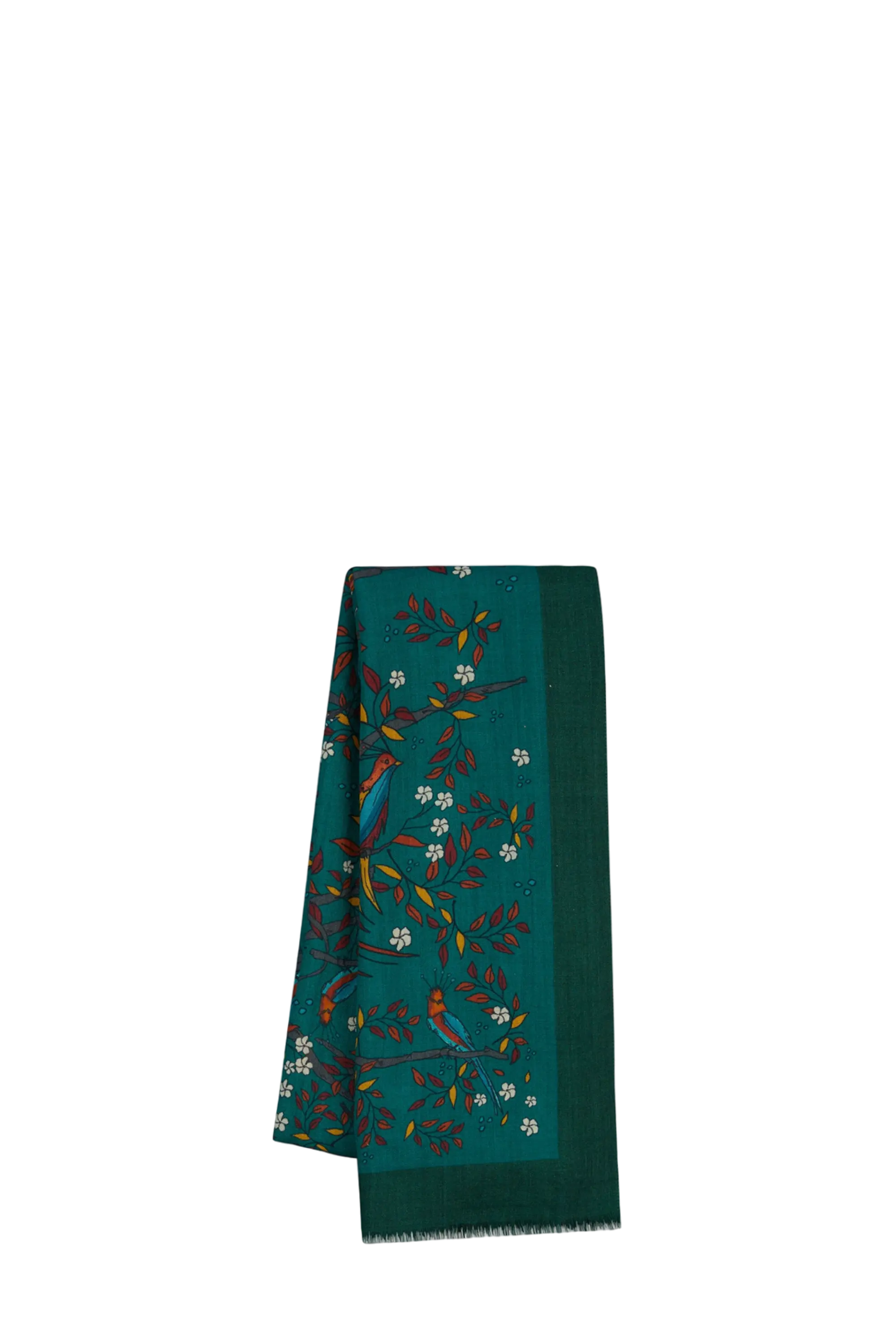 Birds Of Paradise Print Wool Scarf