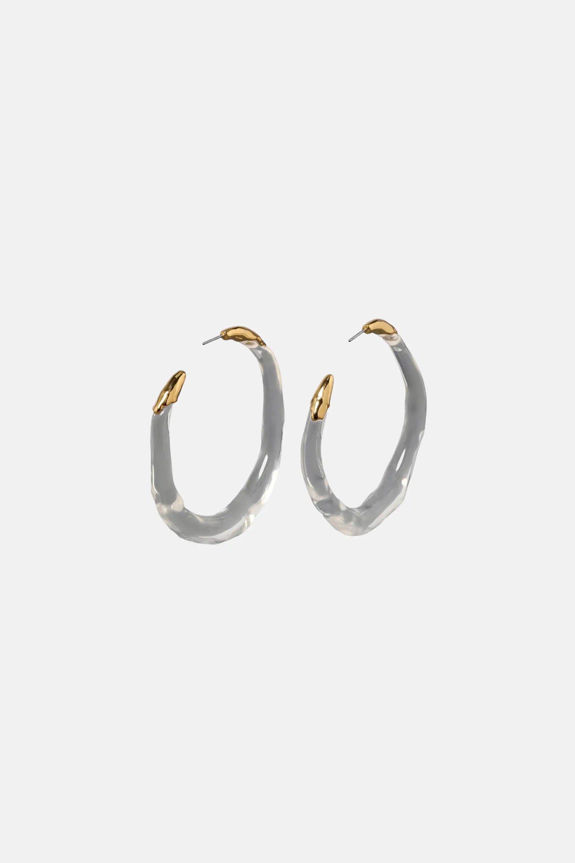 Lucite Large Molten Hoop Earring