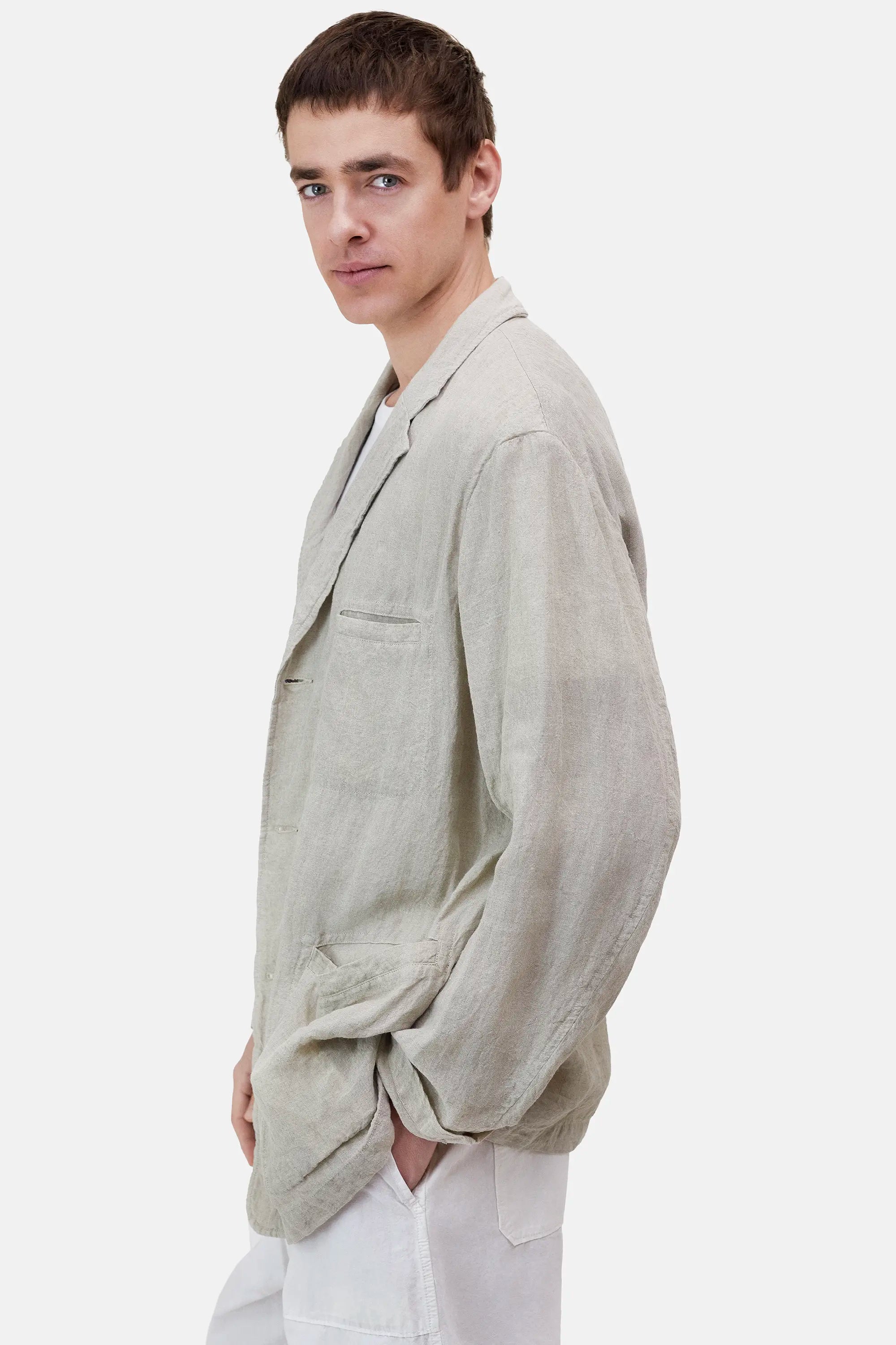 Organic Linen Coverall Jacket