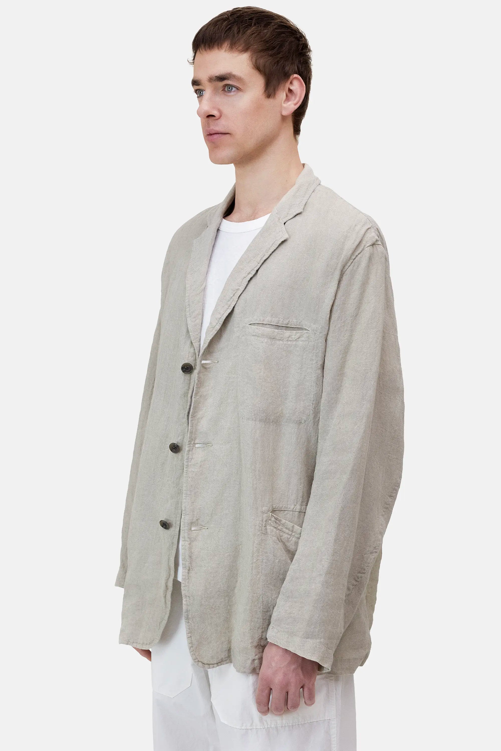 Organic Linen Coverall Jacket