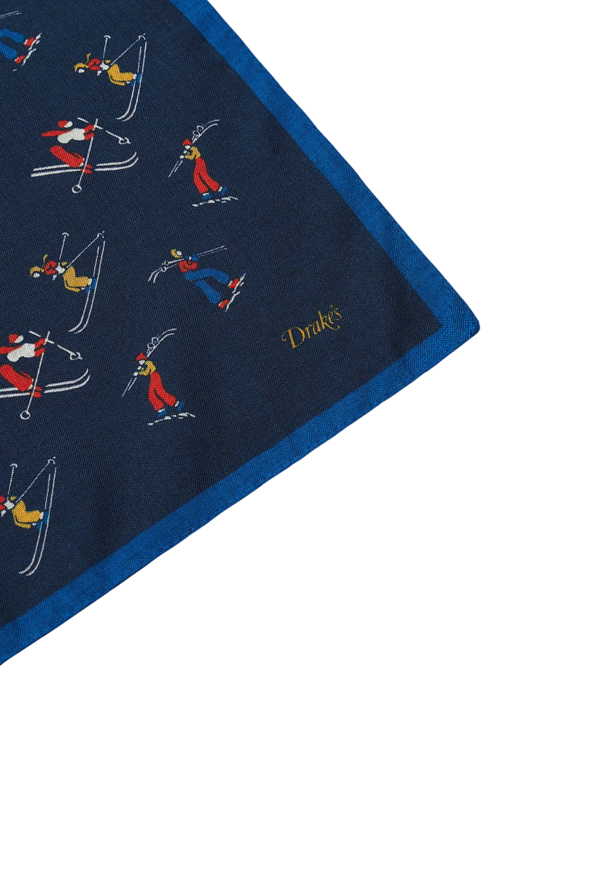 Skier Print Woolsilk Bandana