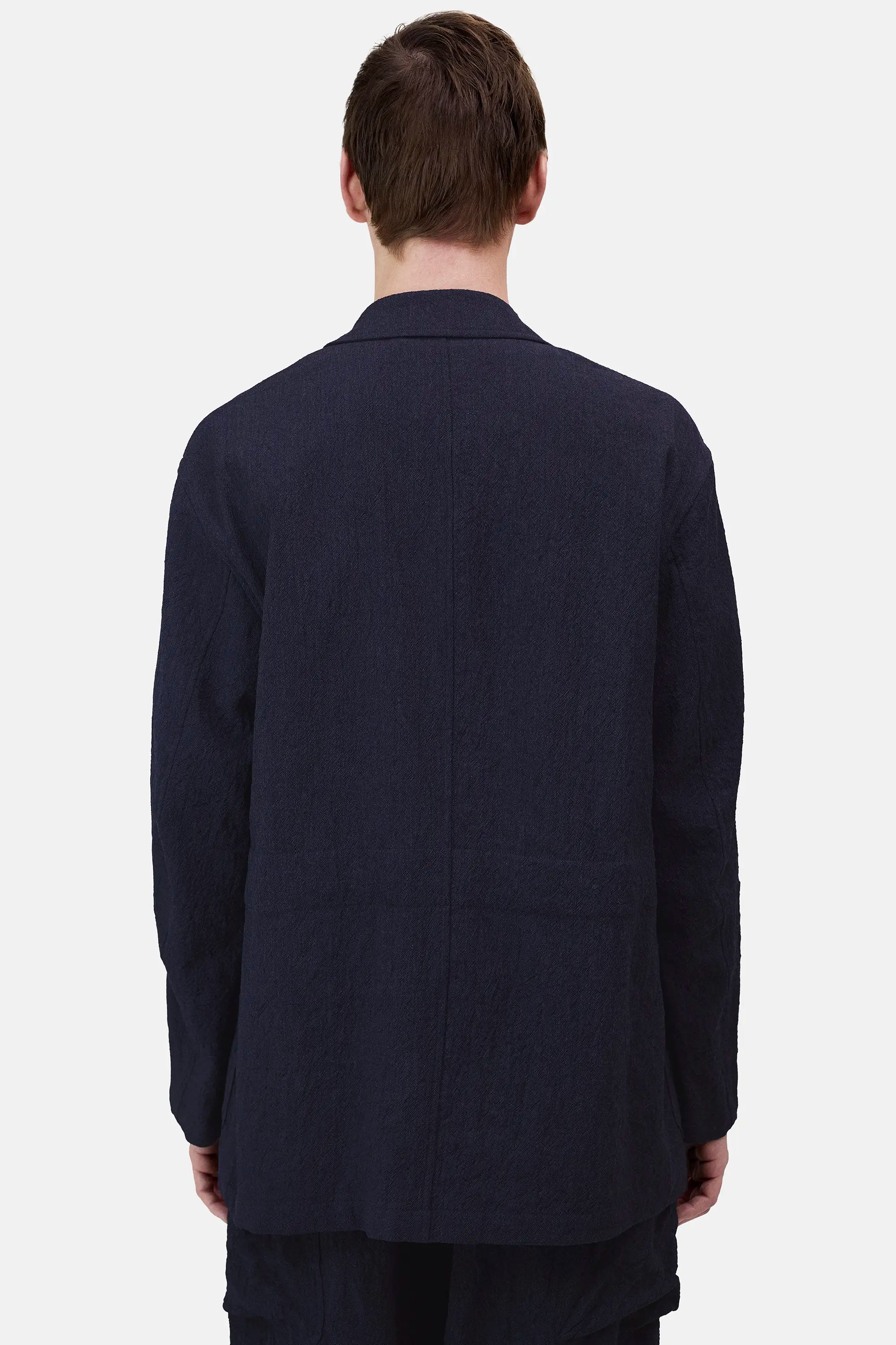 Wool Yarn-Dyed Coverall Jacket