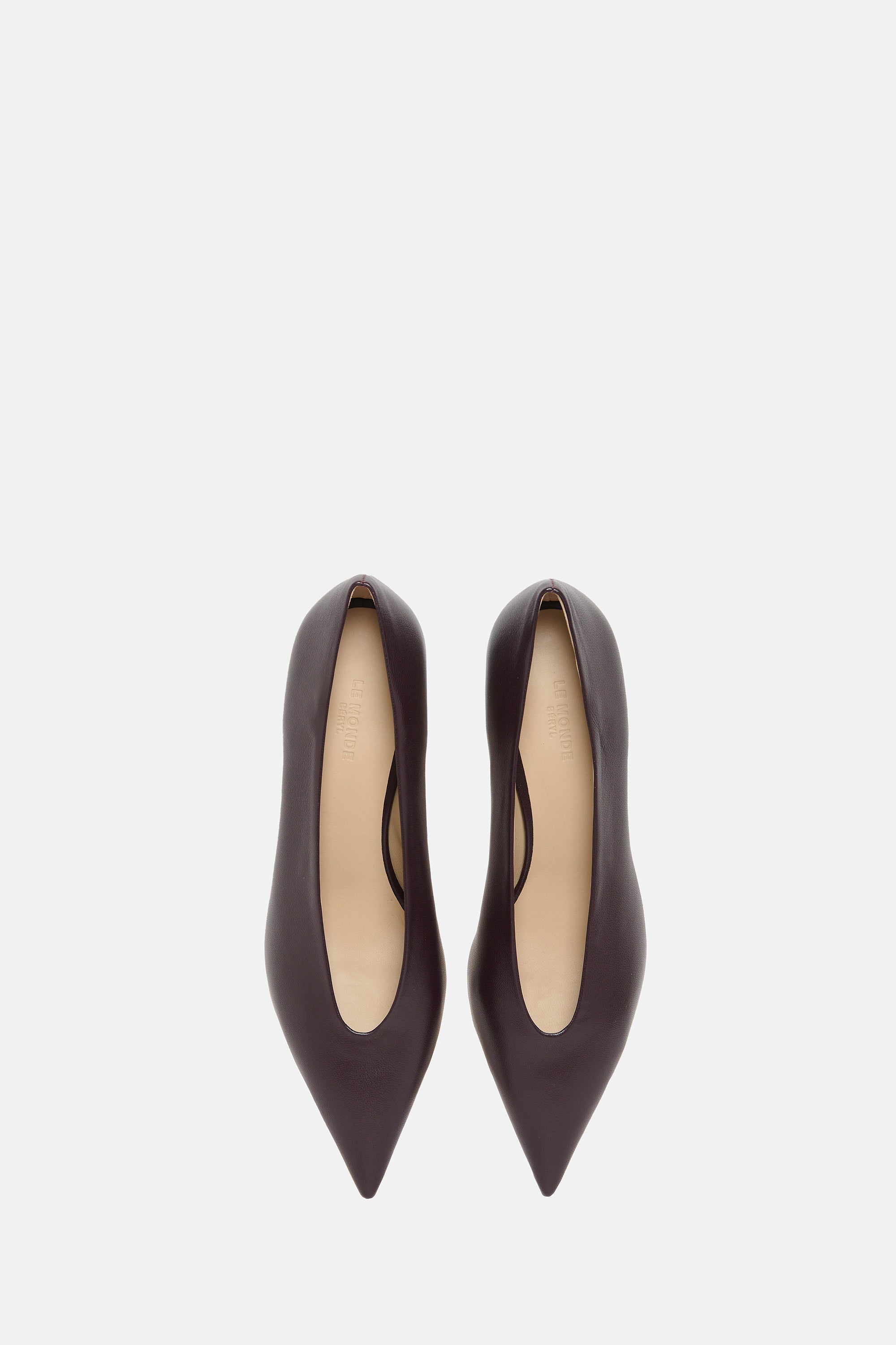 Plum Babouche Kitten Heel