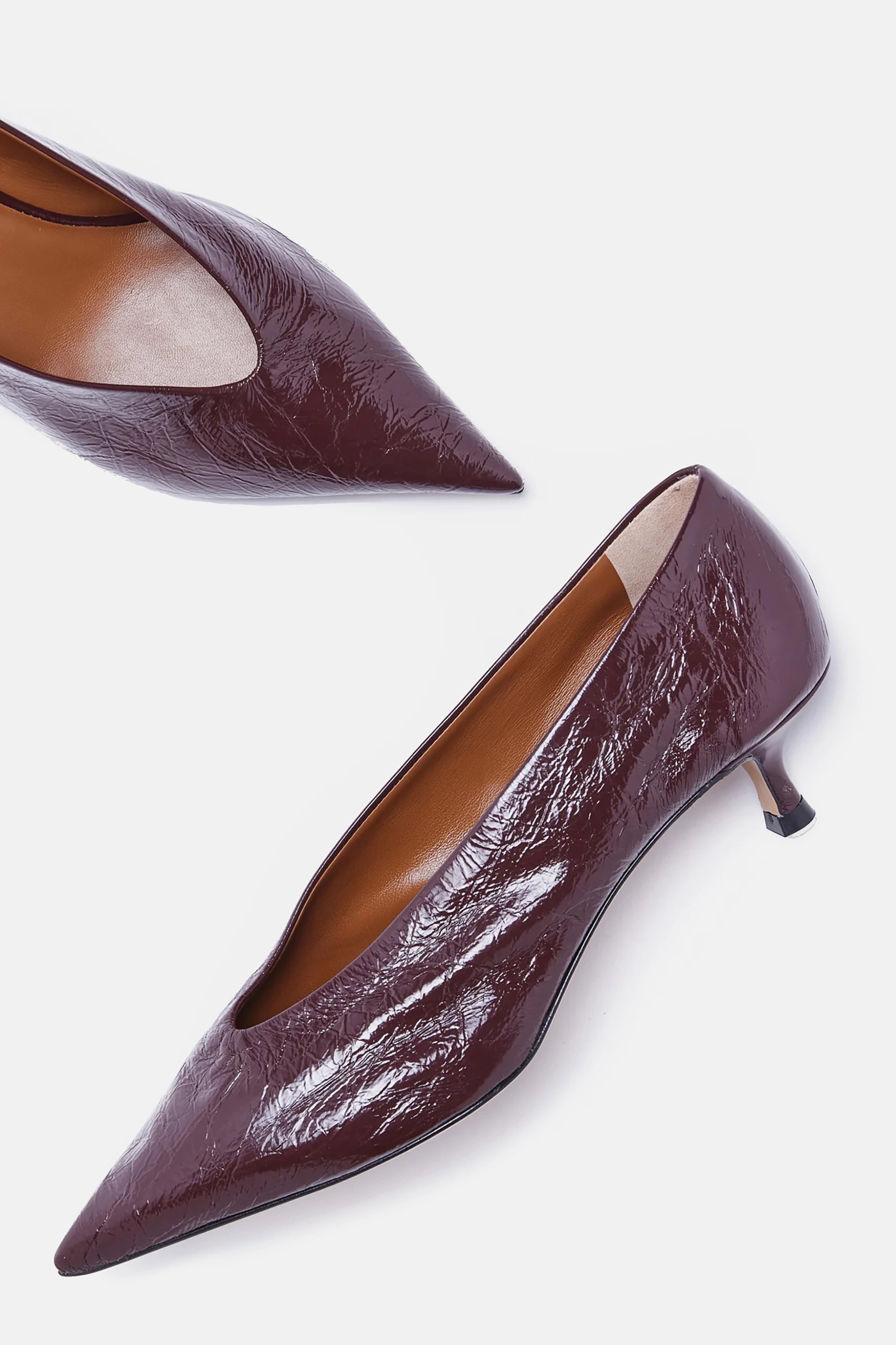 Aubergine Babouche Kitten Heel