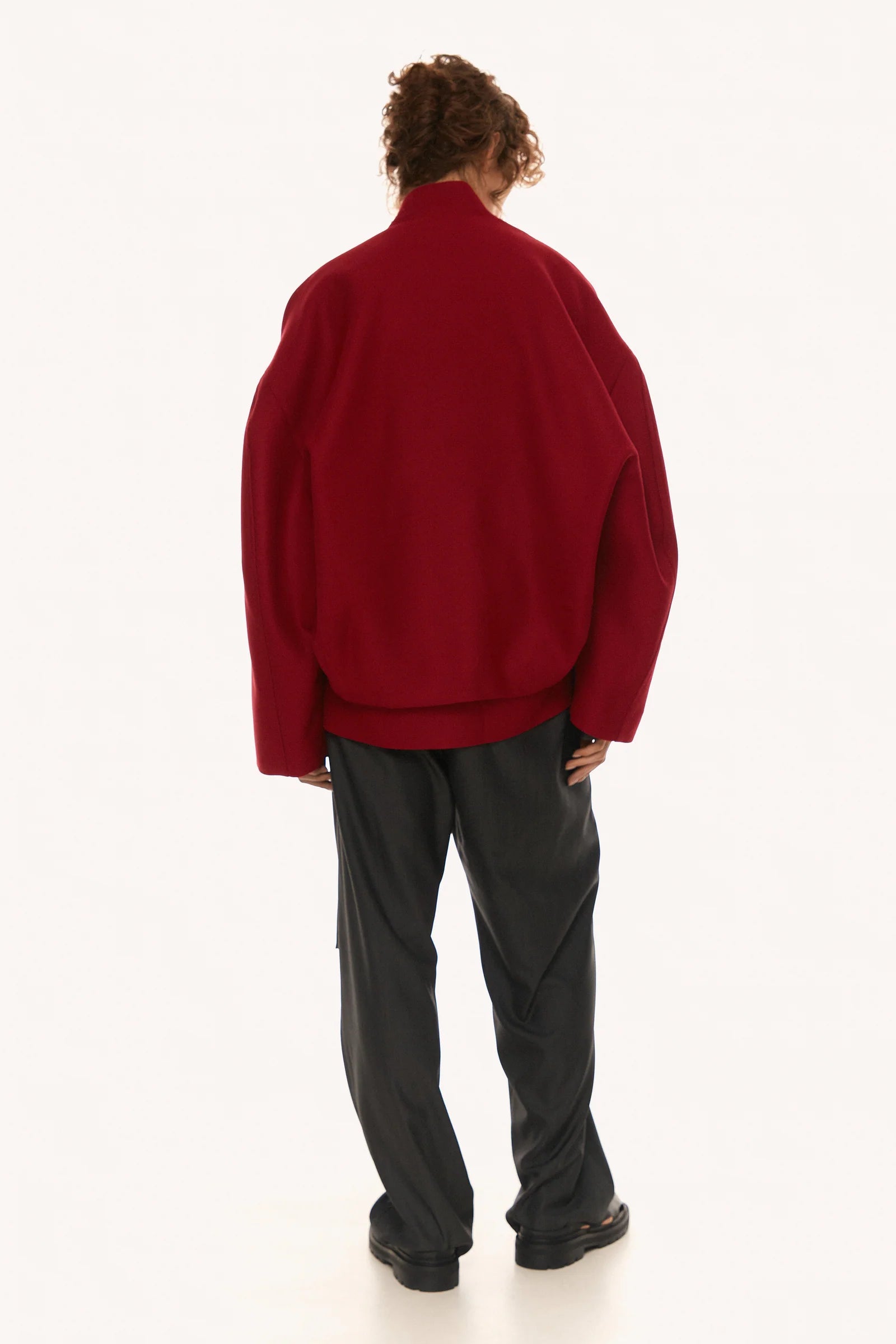 Dilligaf Red Wool Bomber