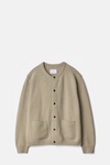 Beige Wool Knit Cardigan