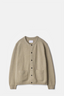 Beige Wool Knit Cardigan