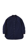 Hand Dyed Stand Up Collar Long Shirt 