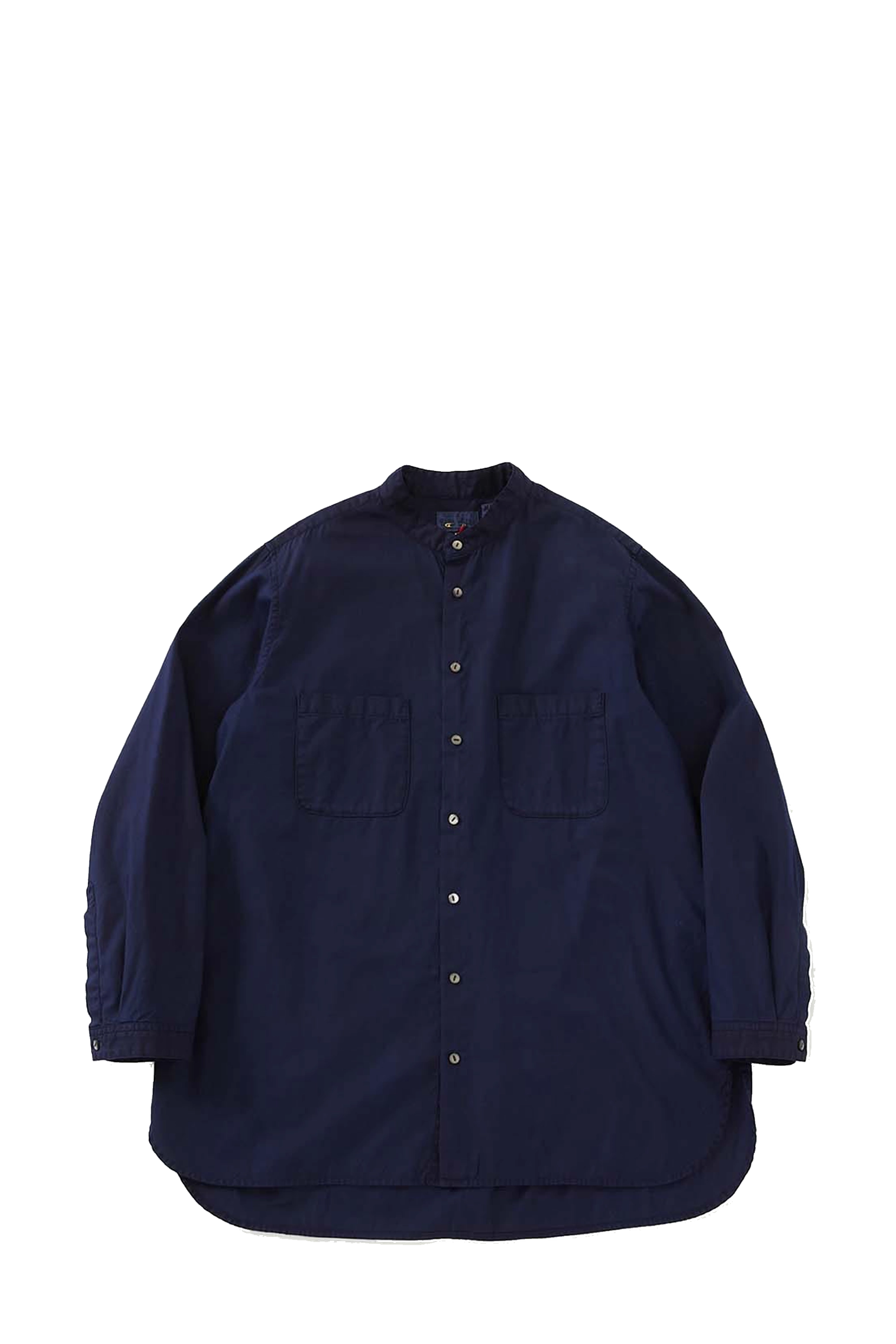 Hand Dyed Stand Up Collar Long Shirt 