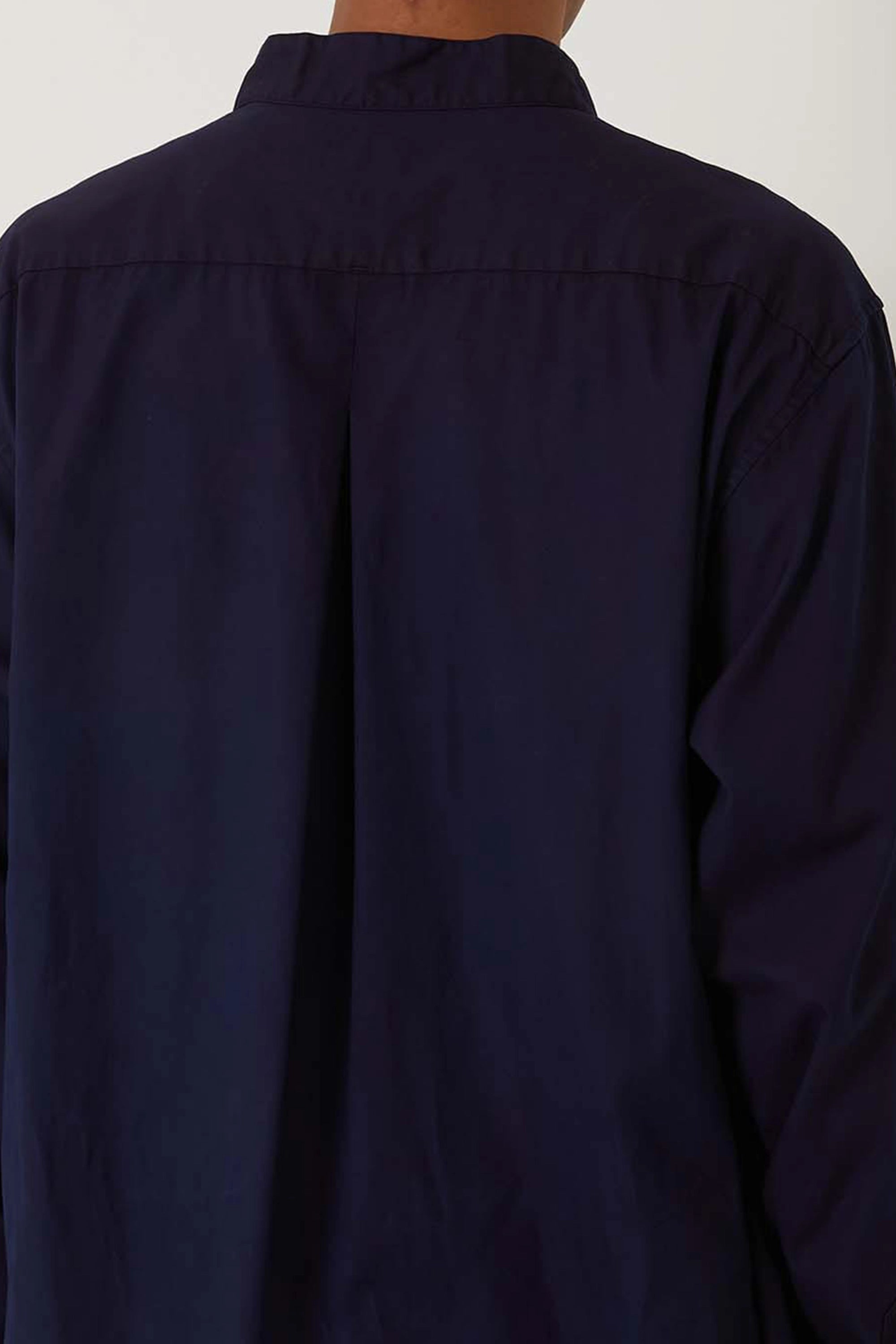 Hand Dyed Stand Up Collar Long Shirt 