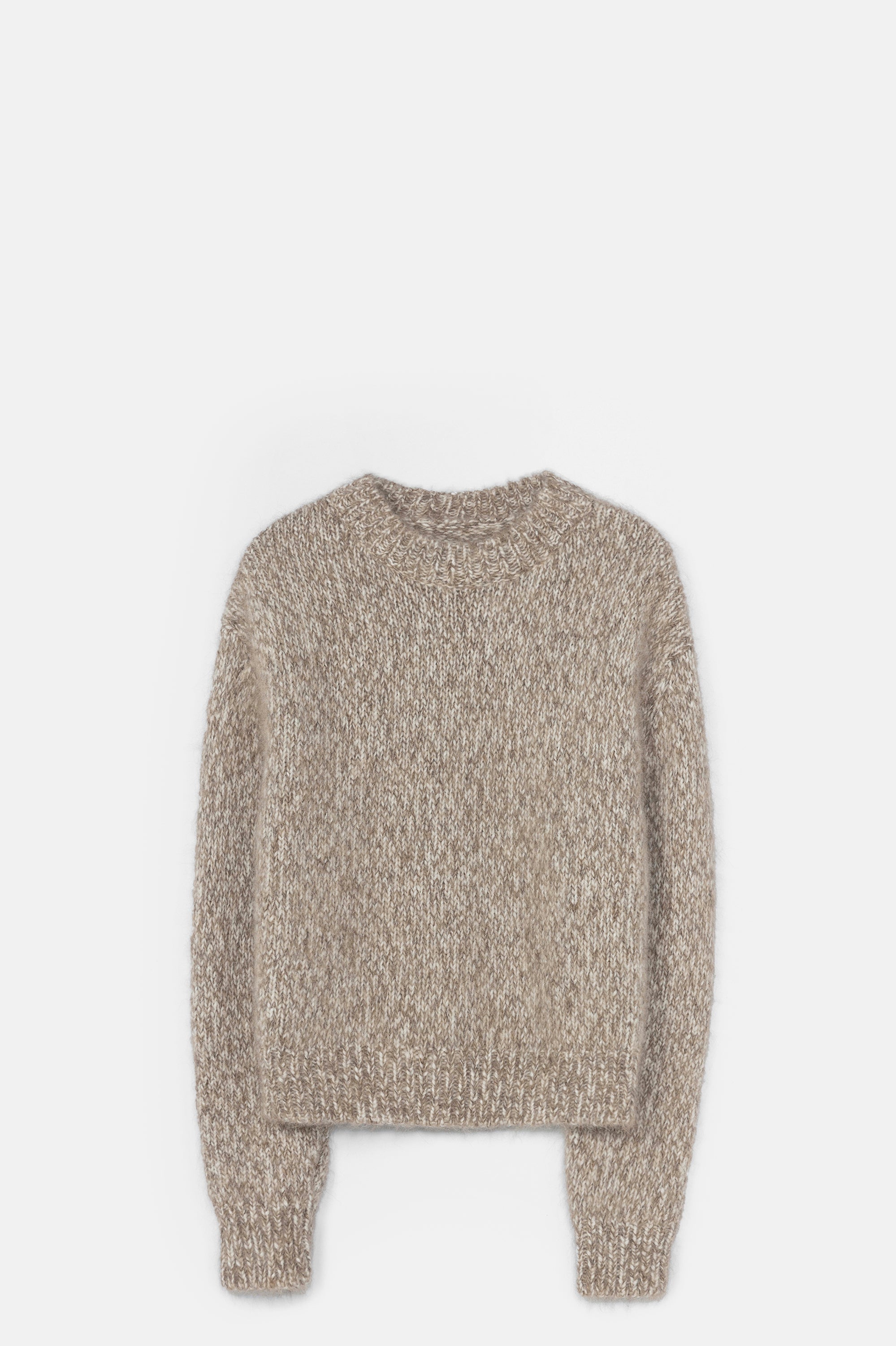 Beige Melange Chunky Sweater