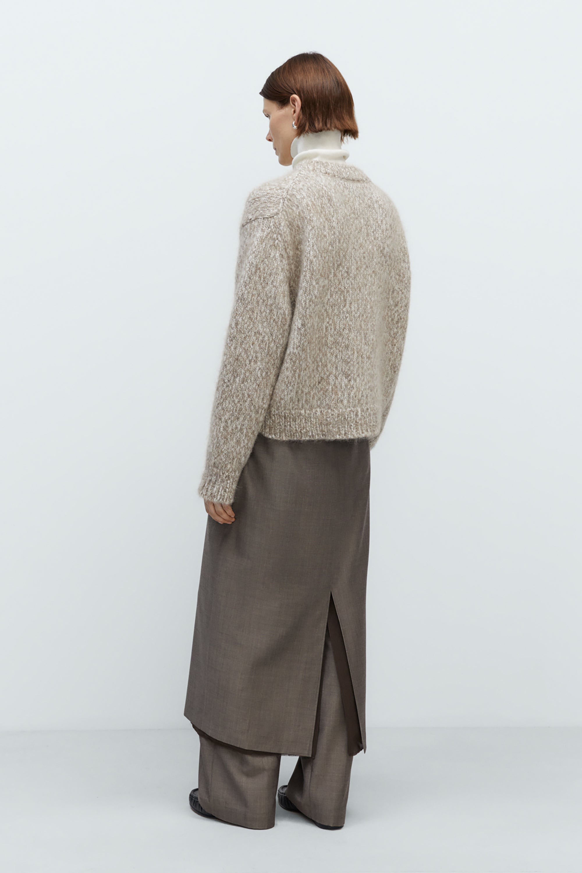 Beige Melange Chunky Sweater