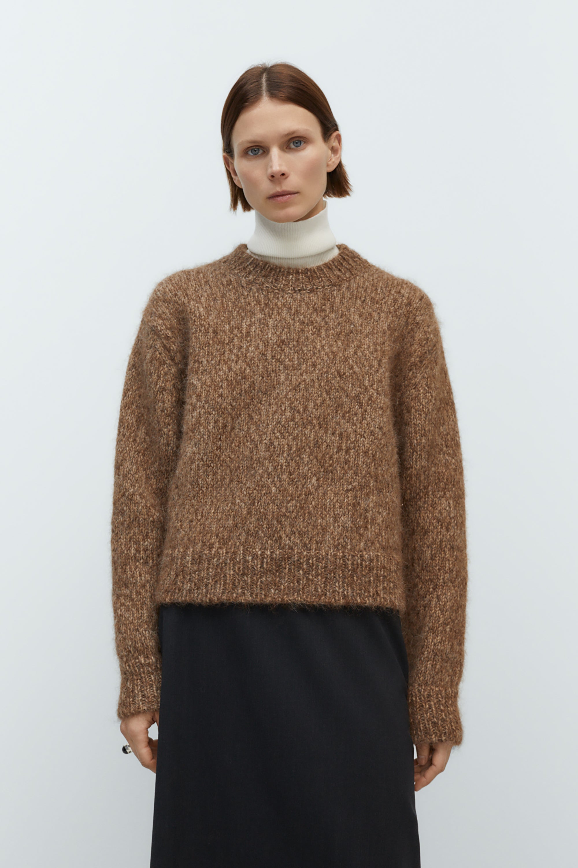 Brown Melange Chunky Sweater
