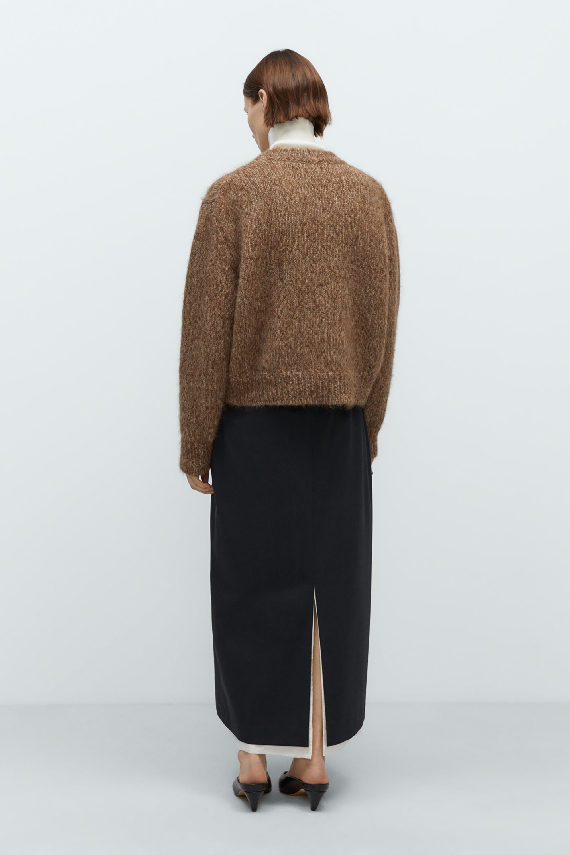 Brown Melange Chunky Sweater