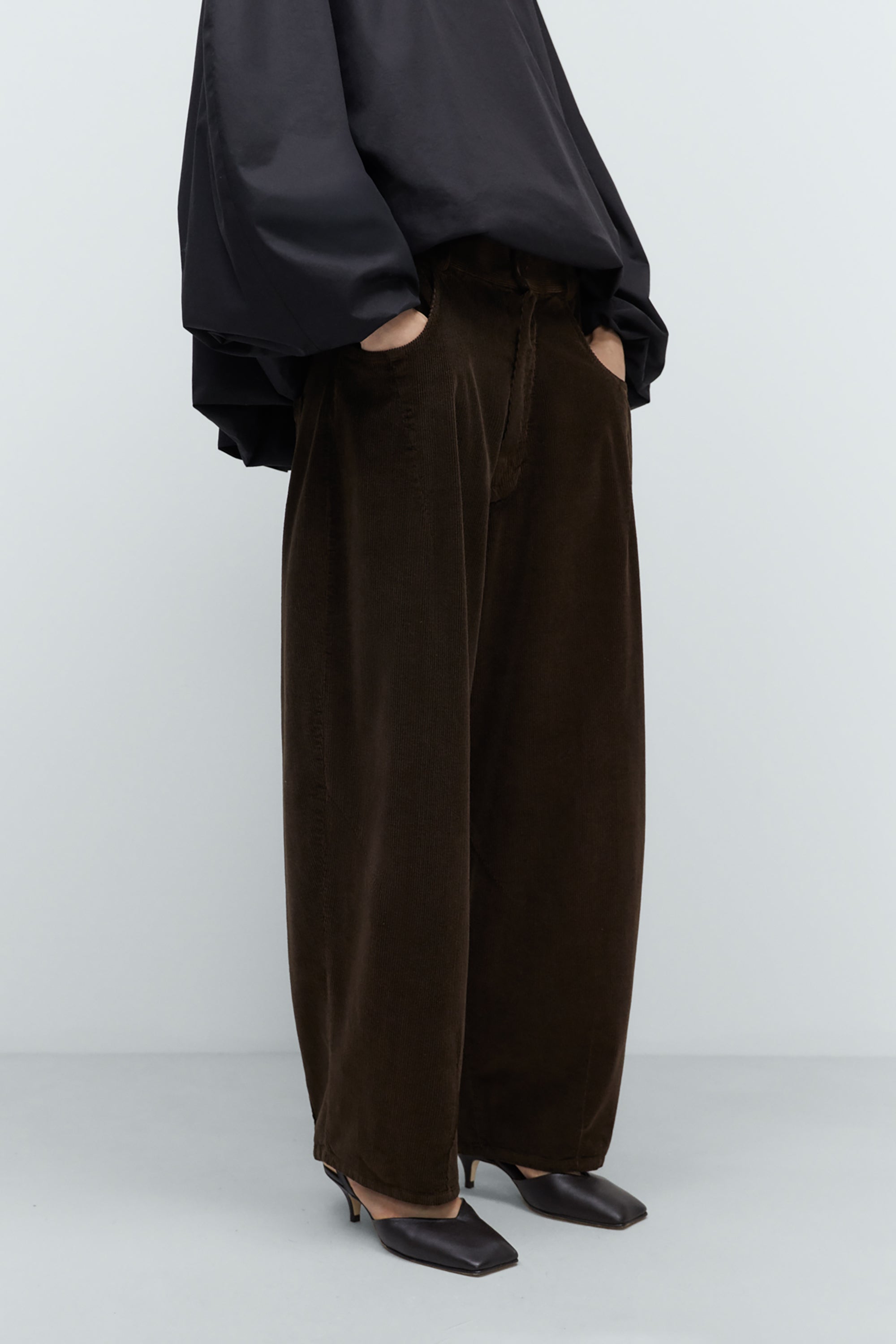 Brown Corduroy Baggy Pants