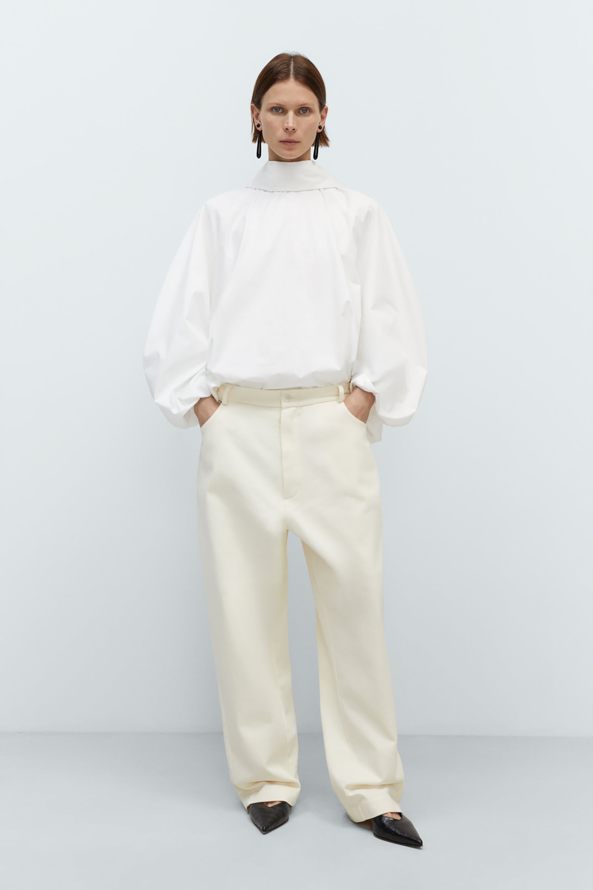 Natural Cotton Straight Pants