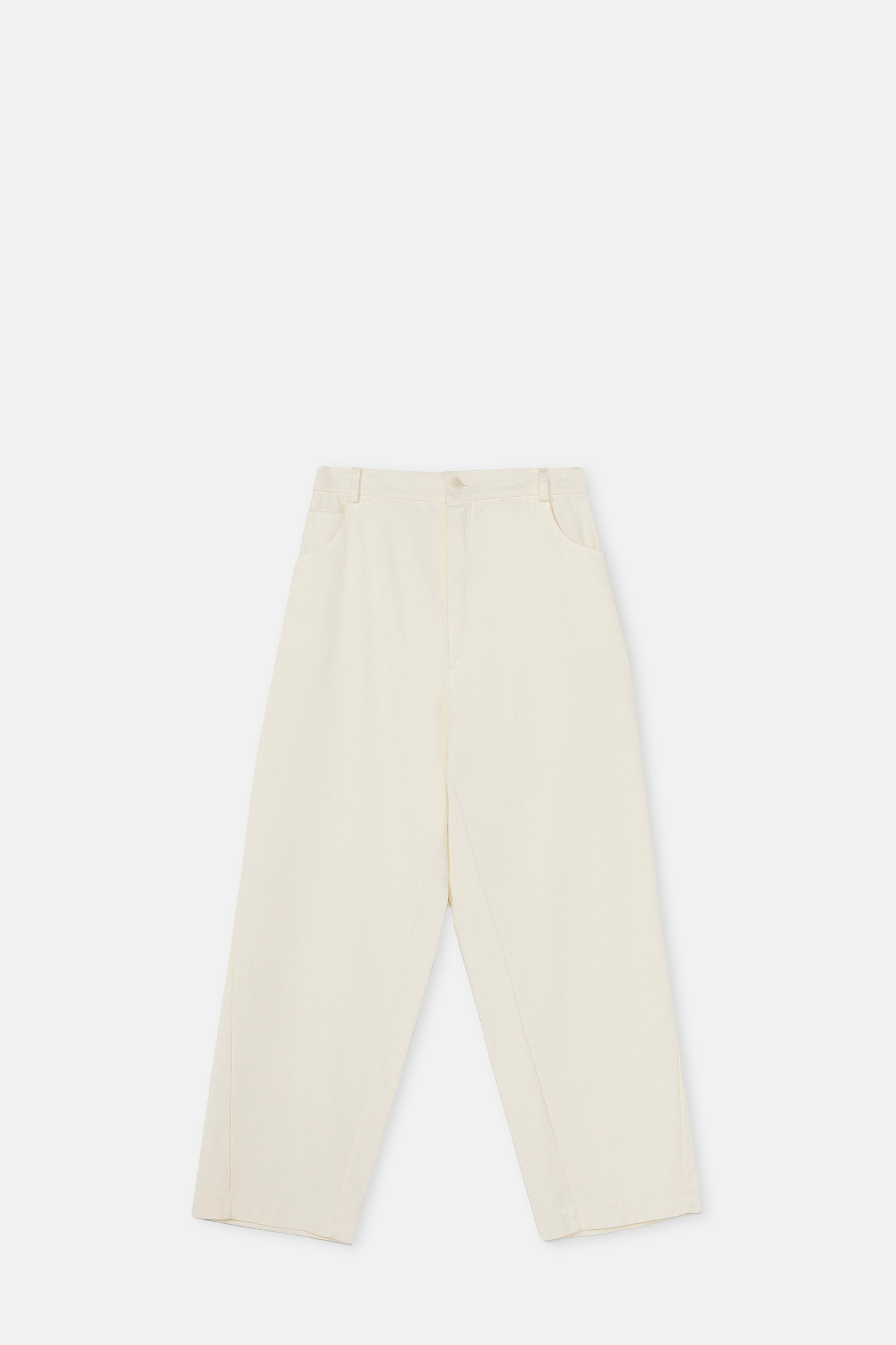 Natural Cotton Straight Pants