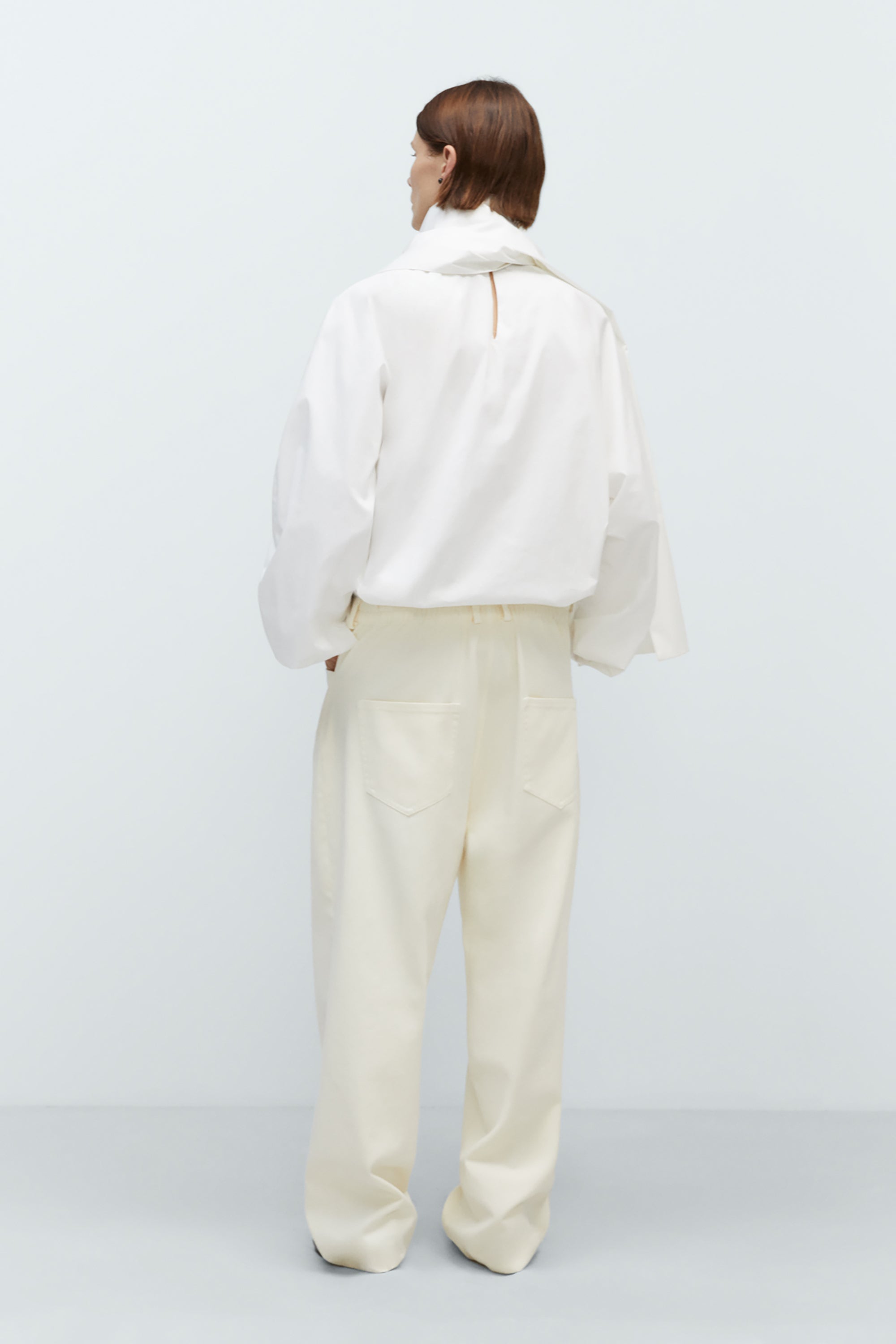 Natural Cotton Straight Pants