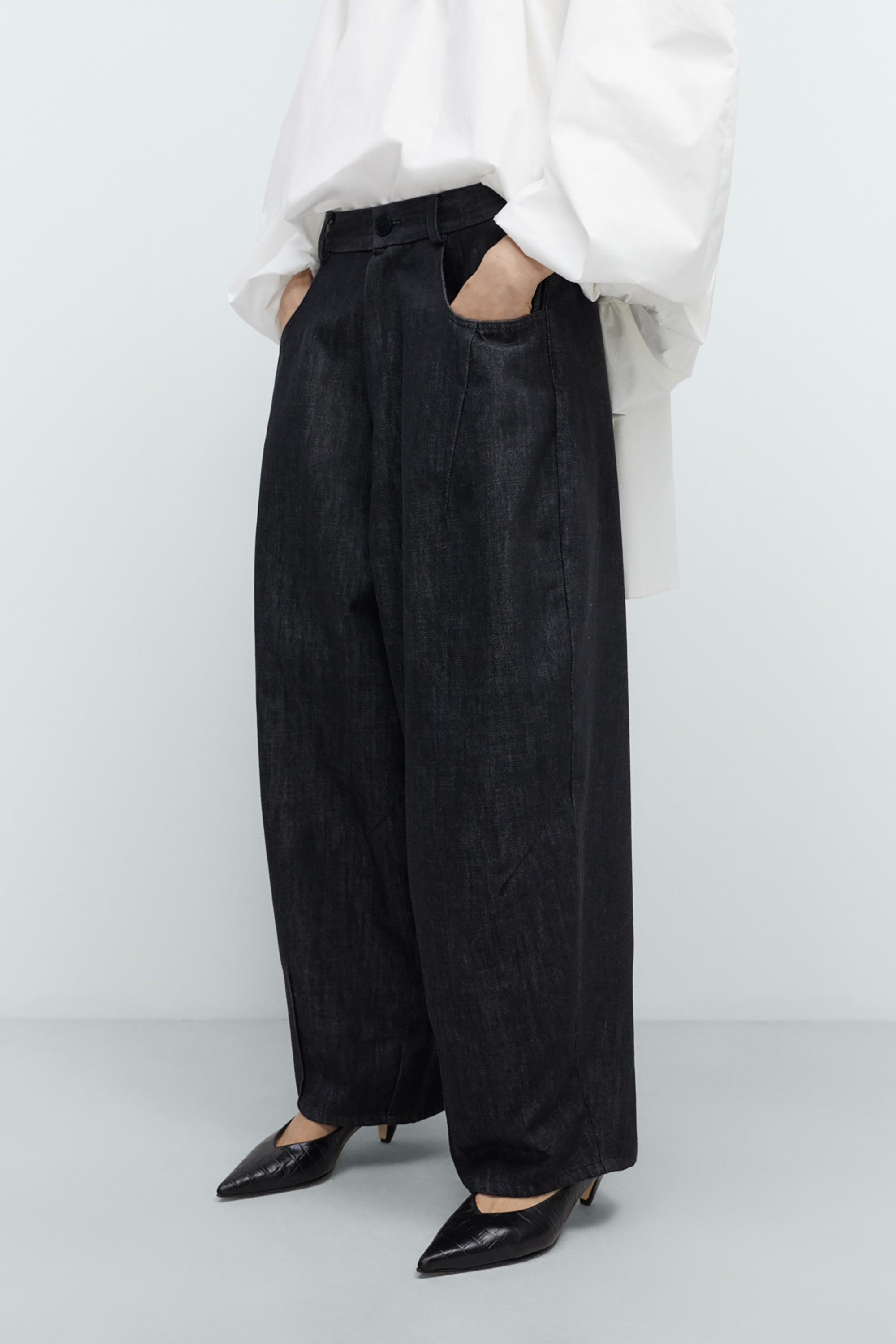 Black Denim Baggy Pants