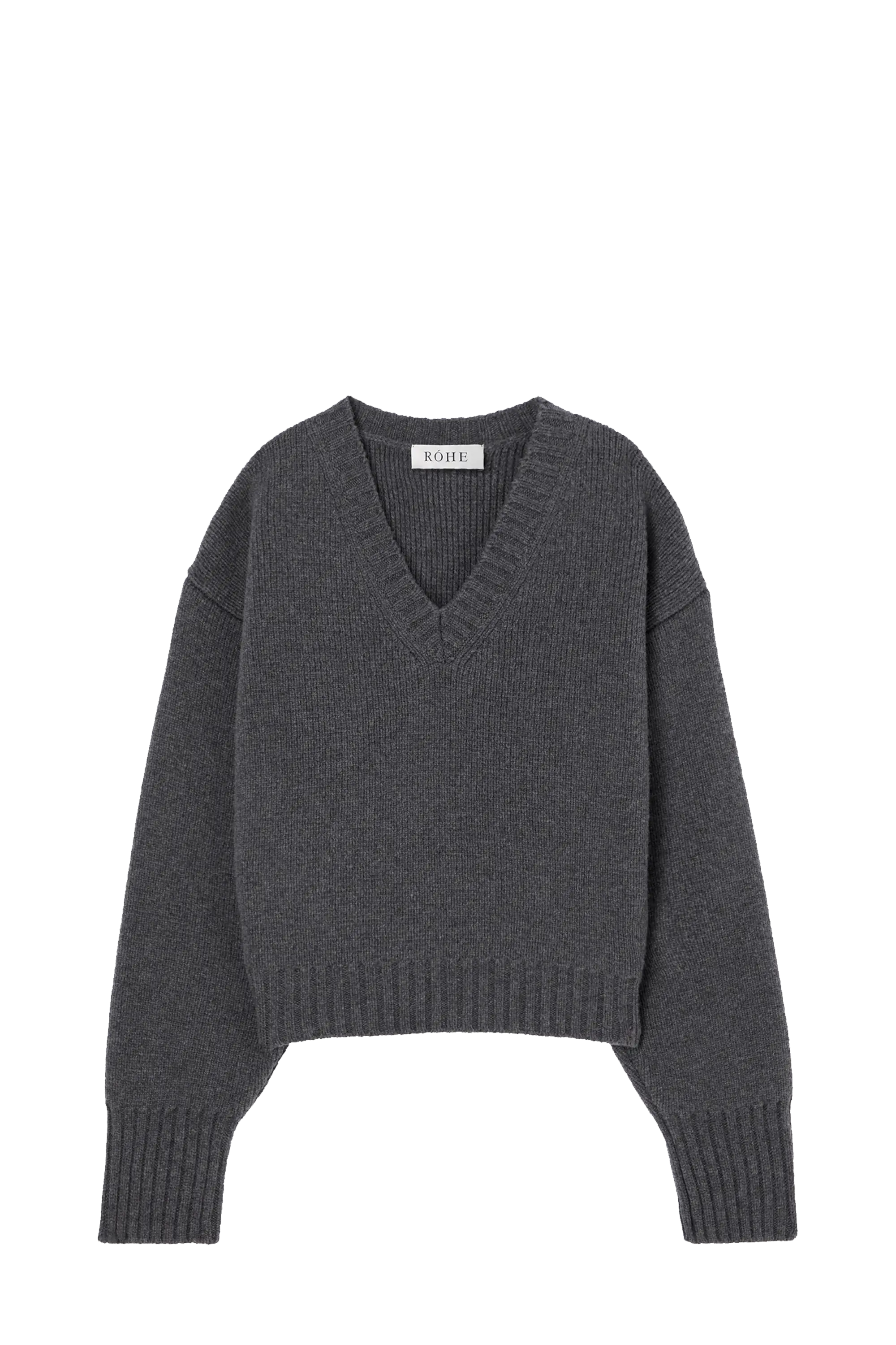 Compact Knitted V Neck Jumper