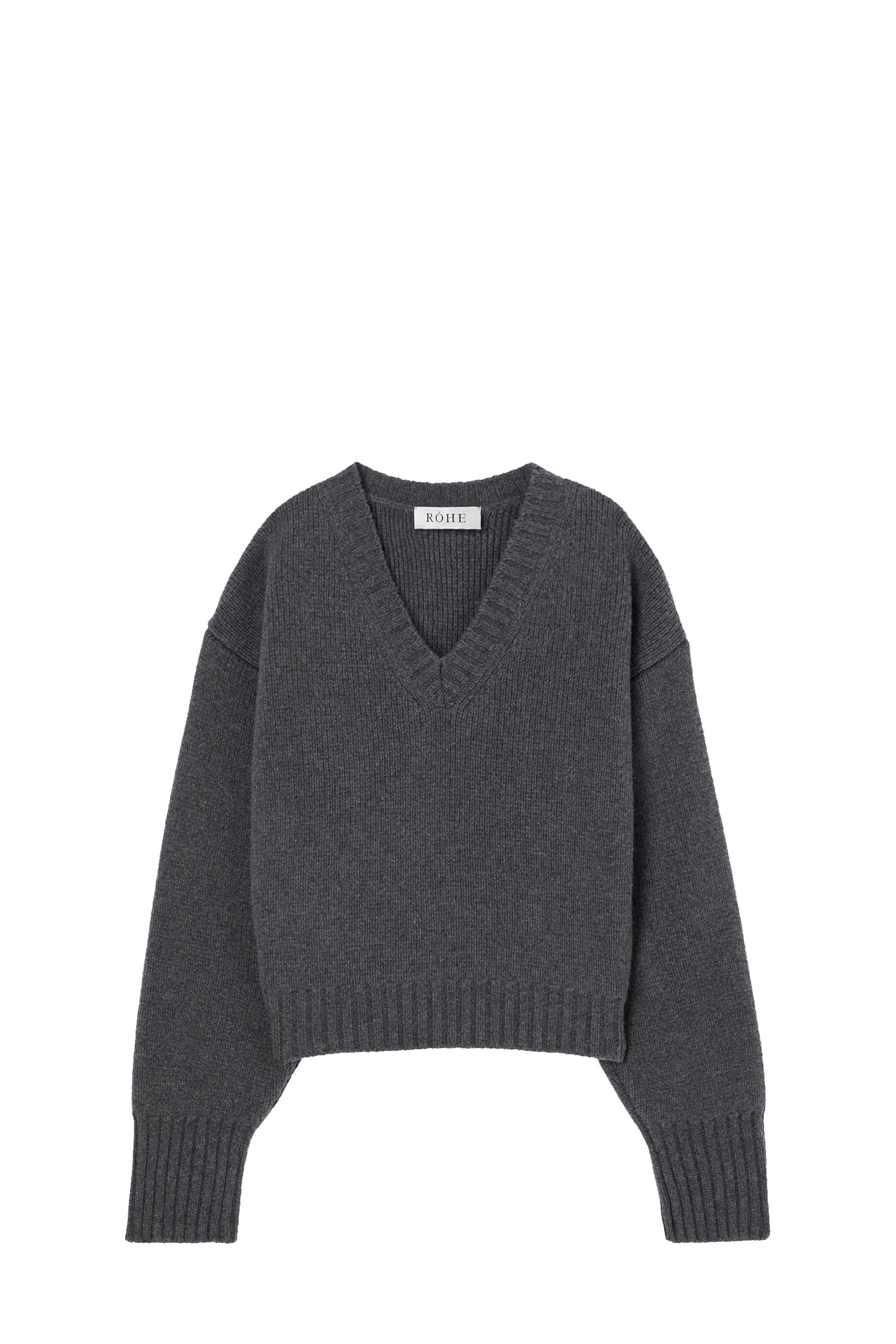 Compact Knitted V Neck Jumper